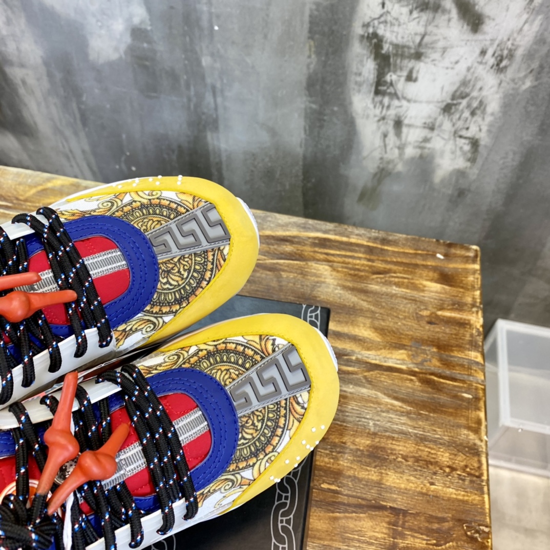 Versace Chain Reaction Multi-Color Rubber Suede - vstockx