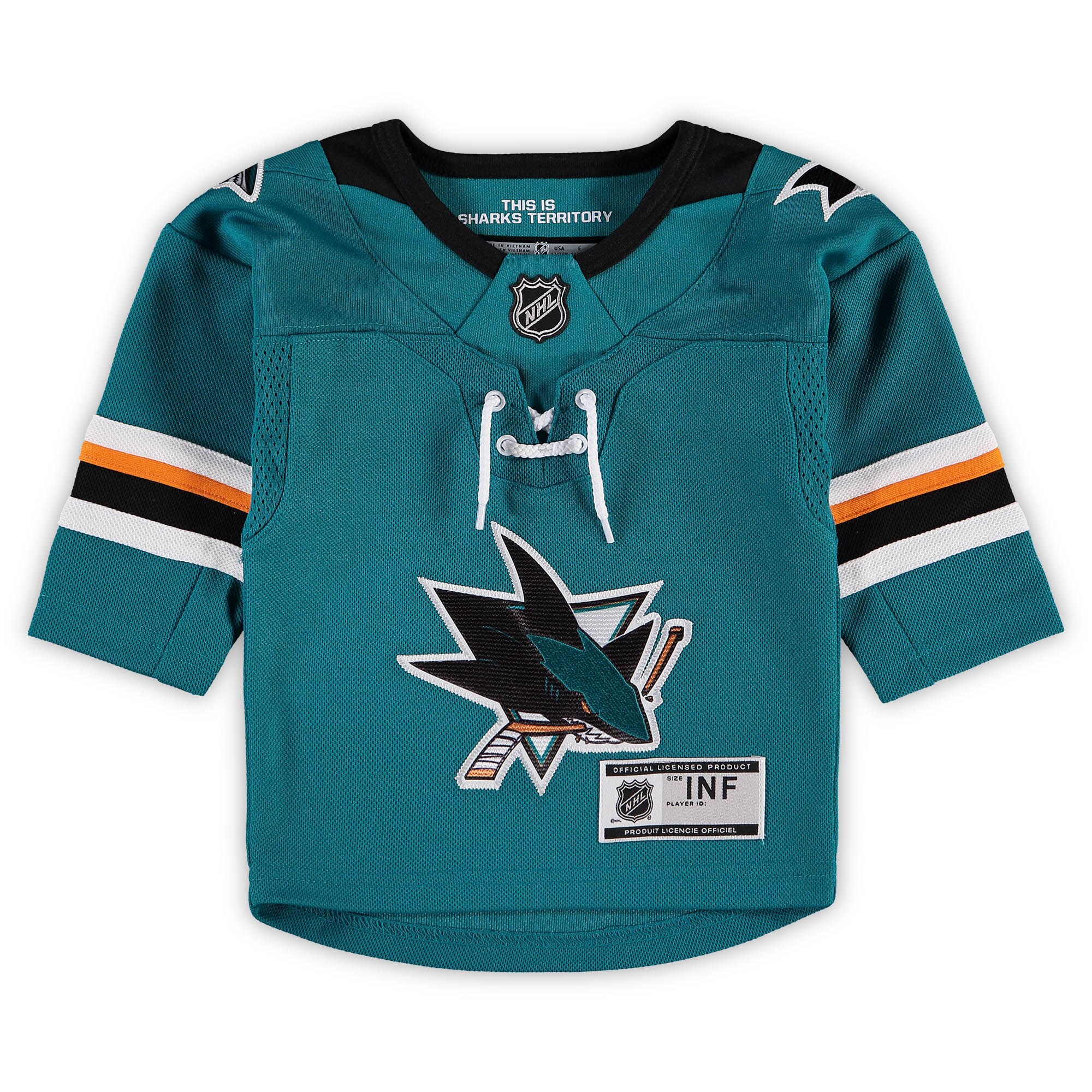 Brent Burns San Jose Sharks Infant Home Premier Player Jersey - Teal - vstockx