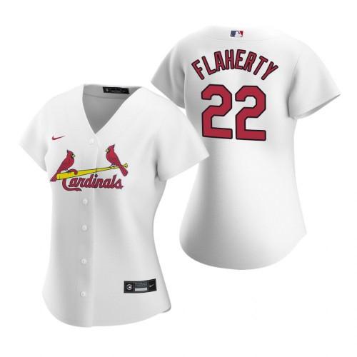 Womens St. Louis Cardinals Jack Flaherty Cool Base Replica Jersey White - vstockx