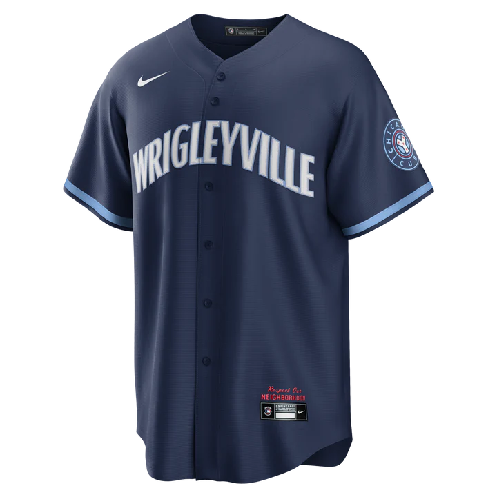 Men's Chicago Cubs Navy City Connect Replica Player Jersey - vstockx