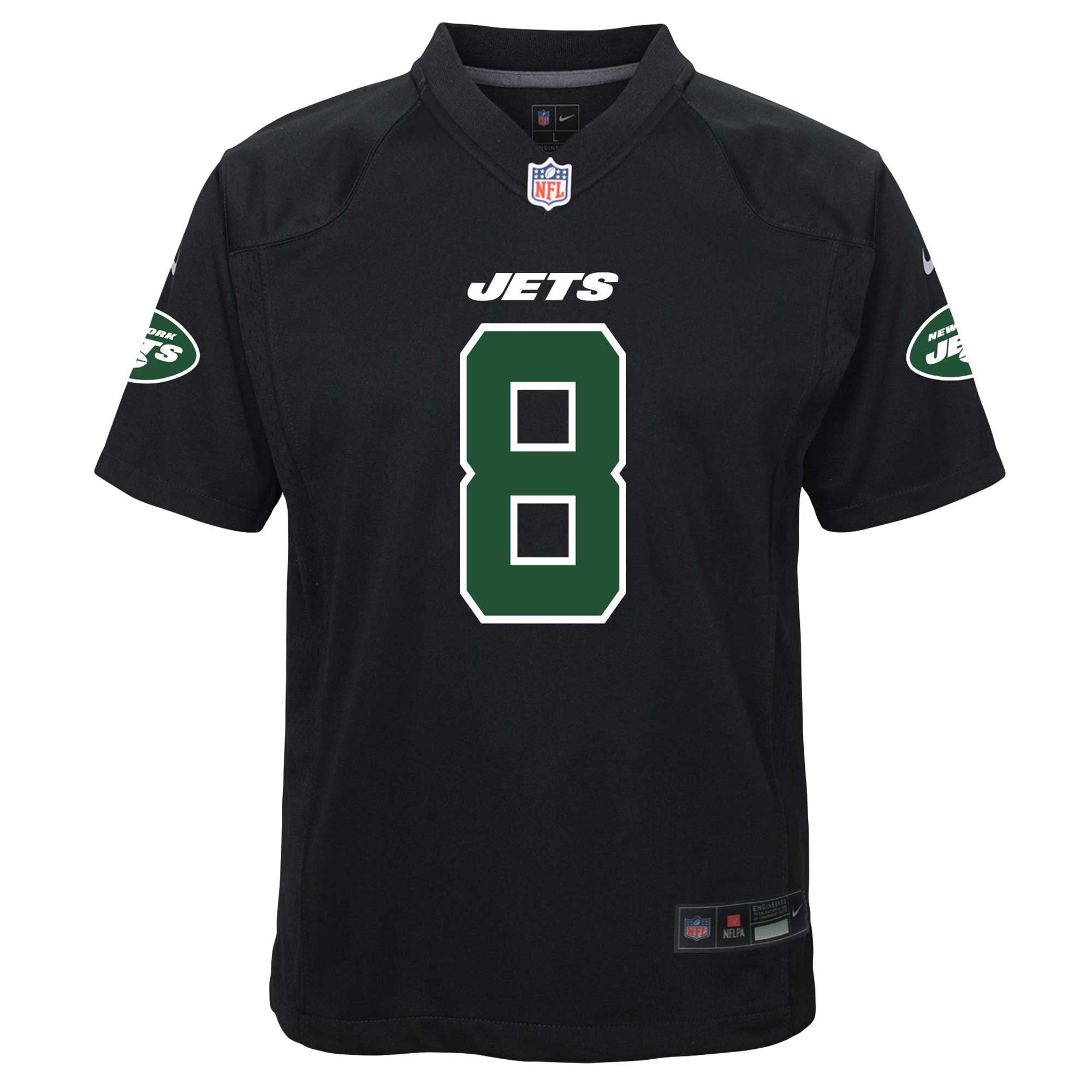 Youth Nike Aaron Rodgers Black New York Jets Game Jersey - vstockx