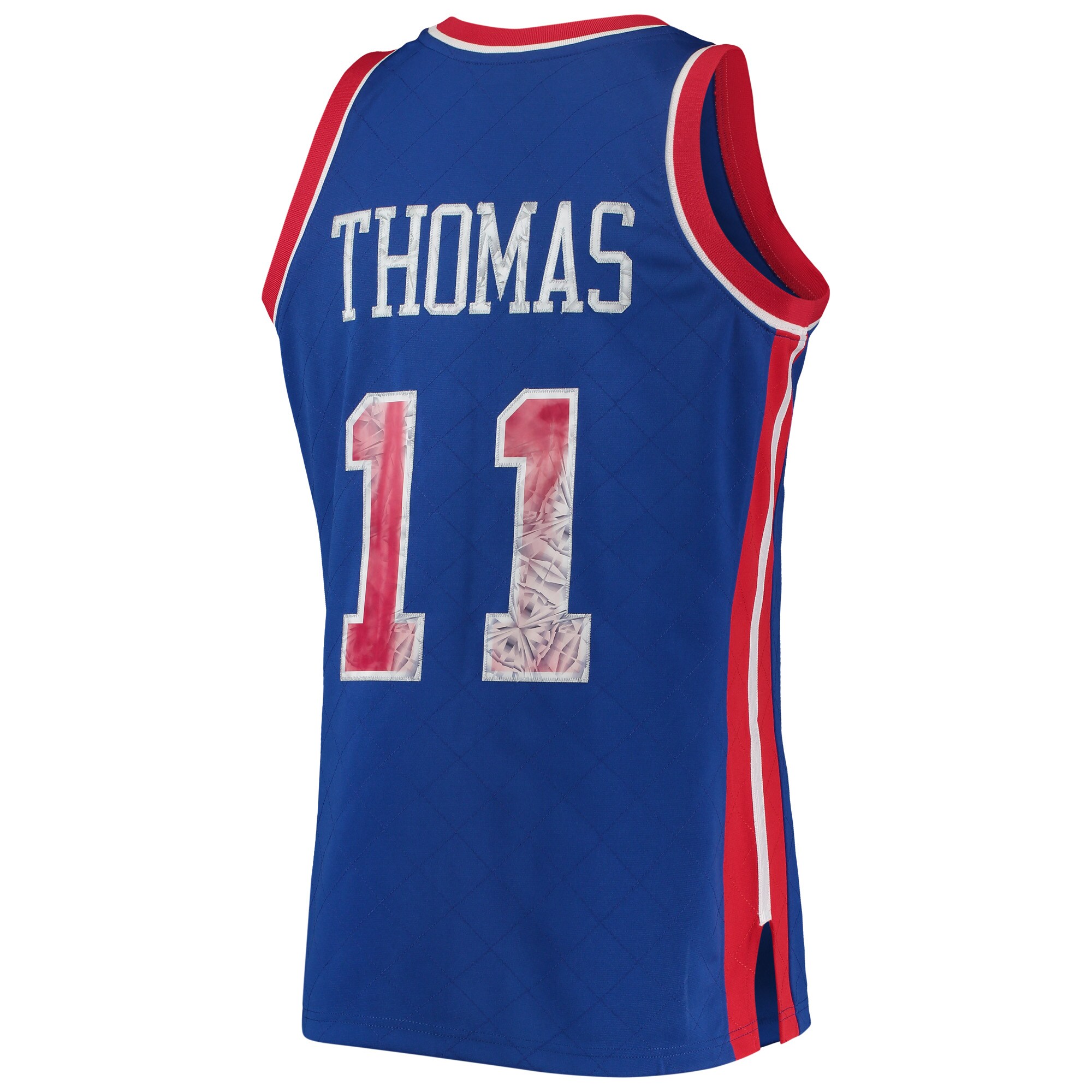 Isiah Thomas Detroit Pistons Mitchell & Ness 1996-97 Hardwood Classics NBA 75th Anniversary Diamond Swingman Jersey - Blue - vstockx
