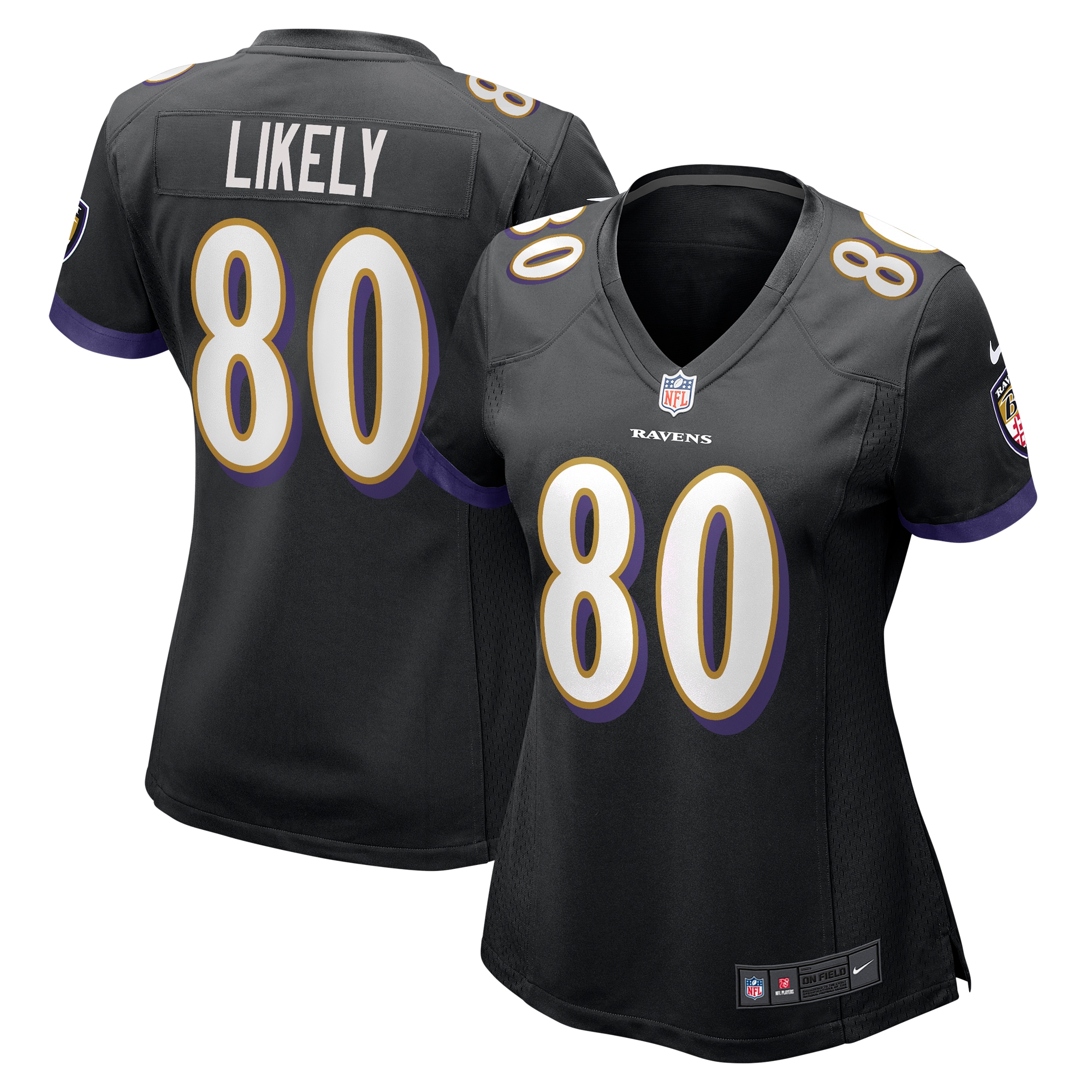 Isaiah Likely Baltimore Ravens Nike Women's Alternate Game Jersey - Black - vstockx