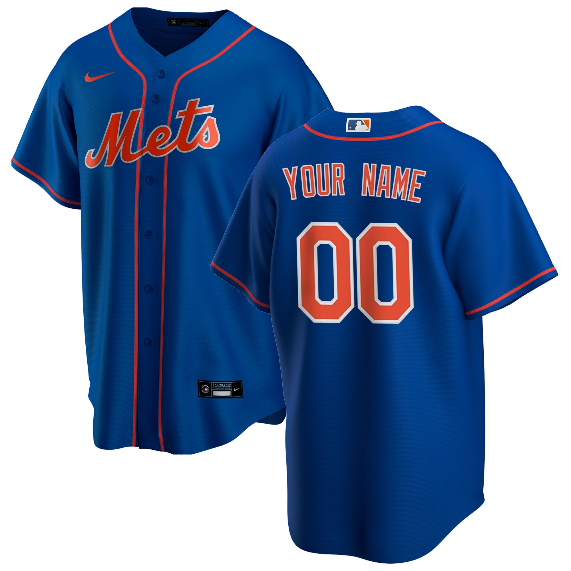 New York Mets Nike Alternate Replica Custom Jersey - Royal - vstockx