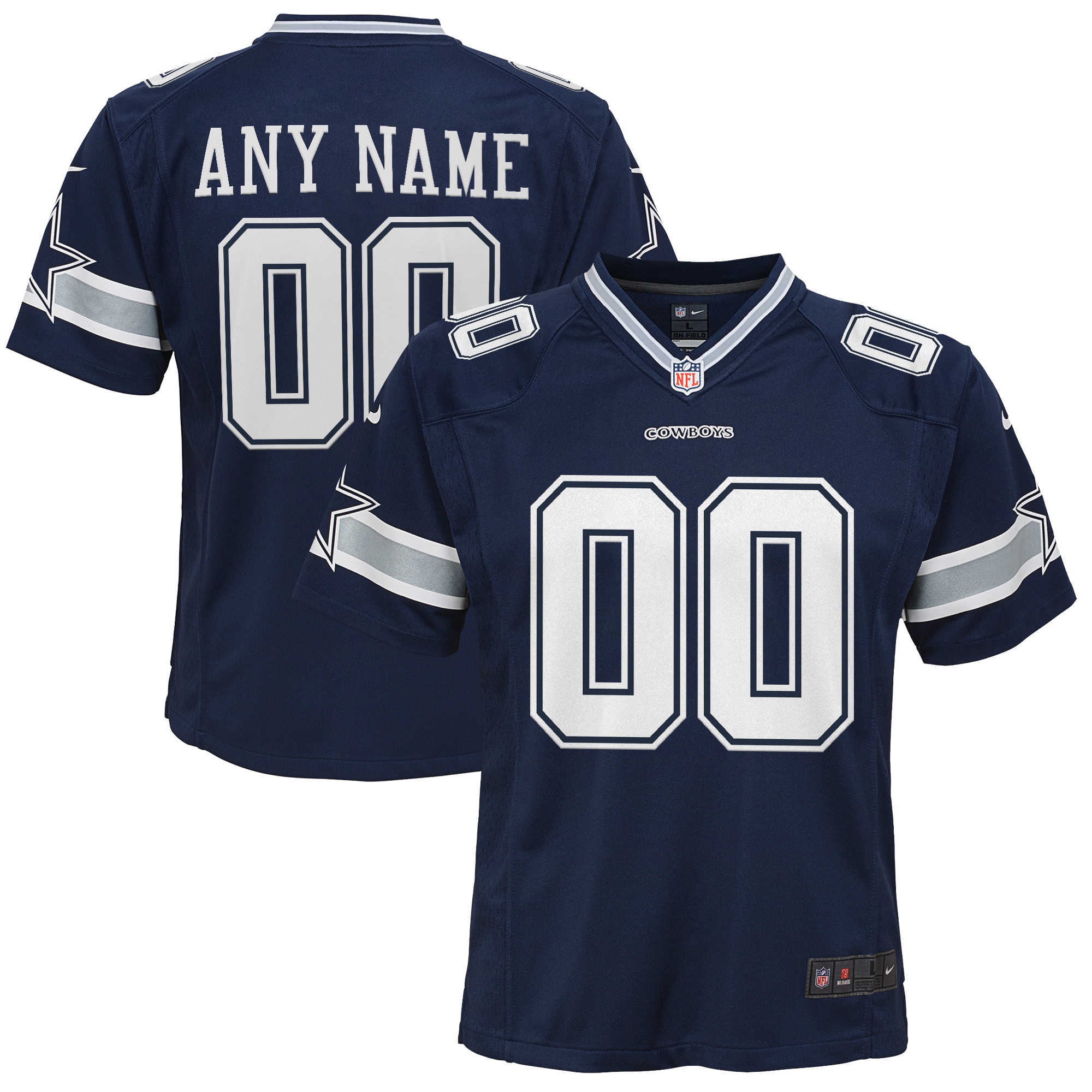 Dallas Cowboys Nike Youth Custom Game Jersey - Navy - vstockx