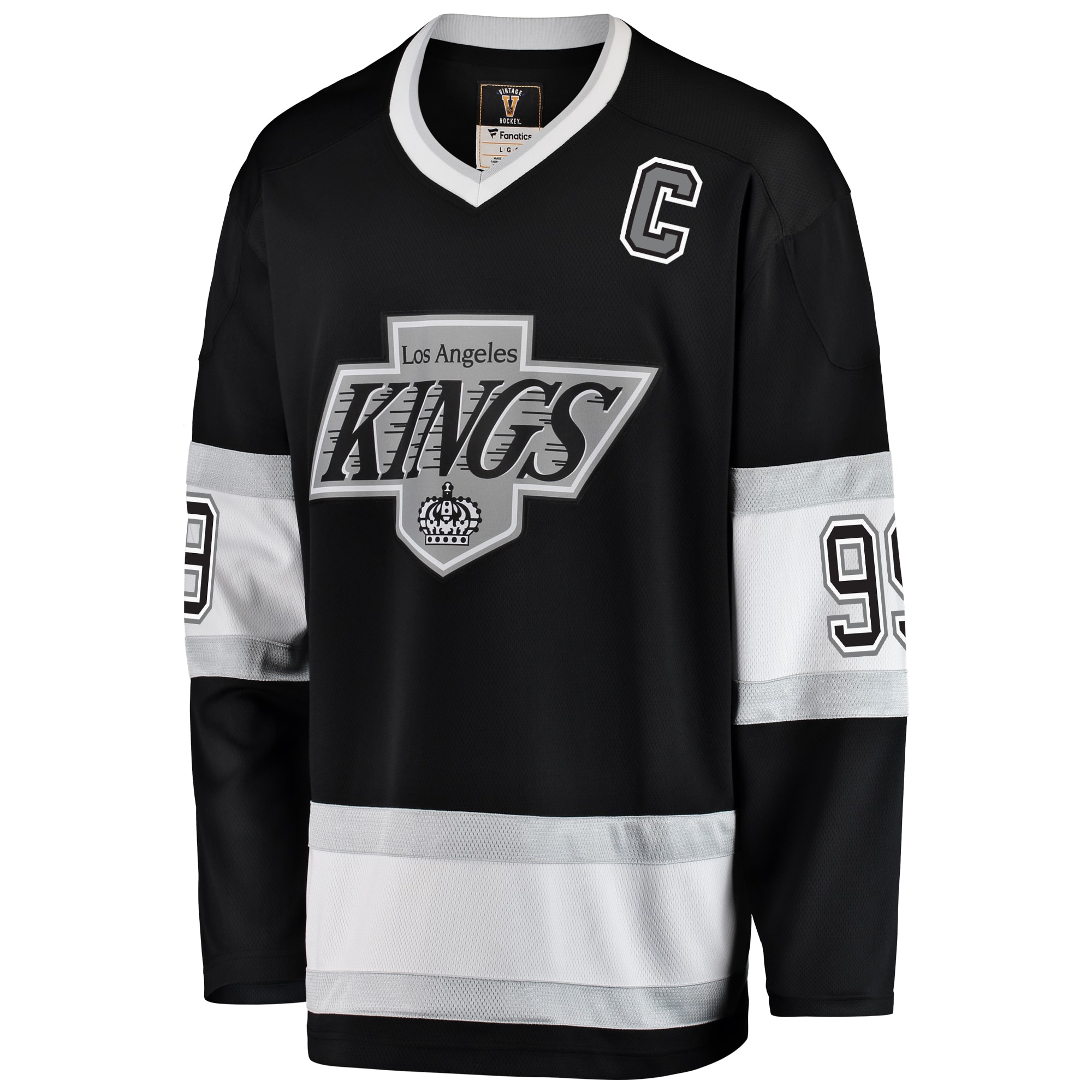 Wayne Gretzky Los Angeles Kings Fanatics Branded Premier Breakaway Retired Player Jersey - Black - vstockx