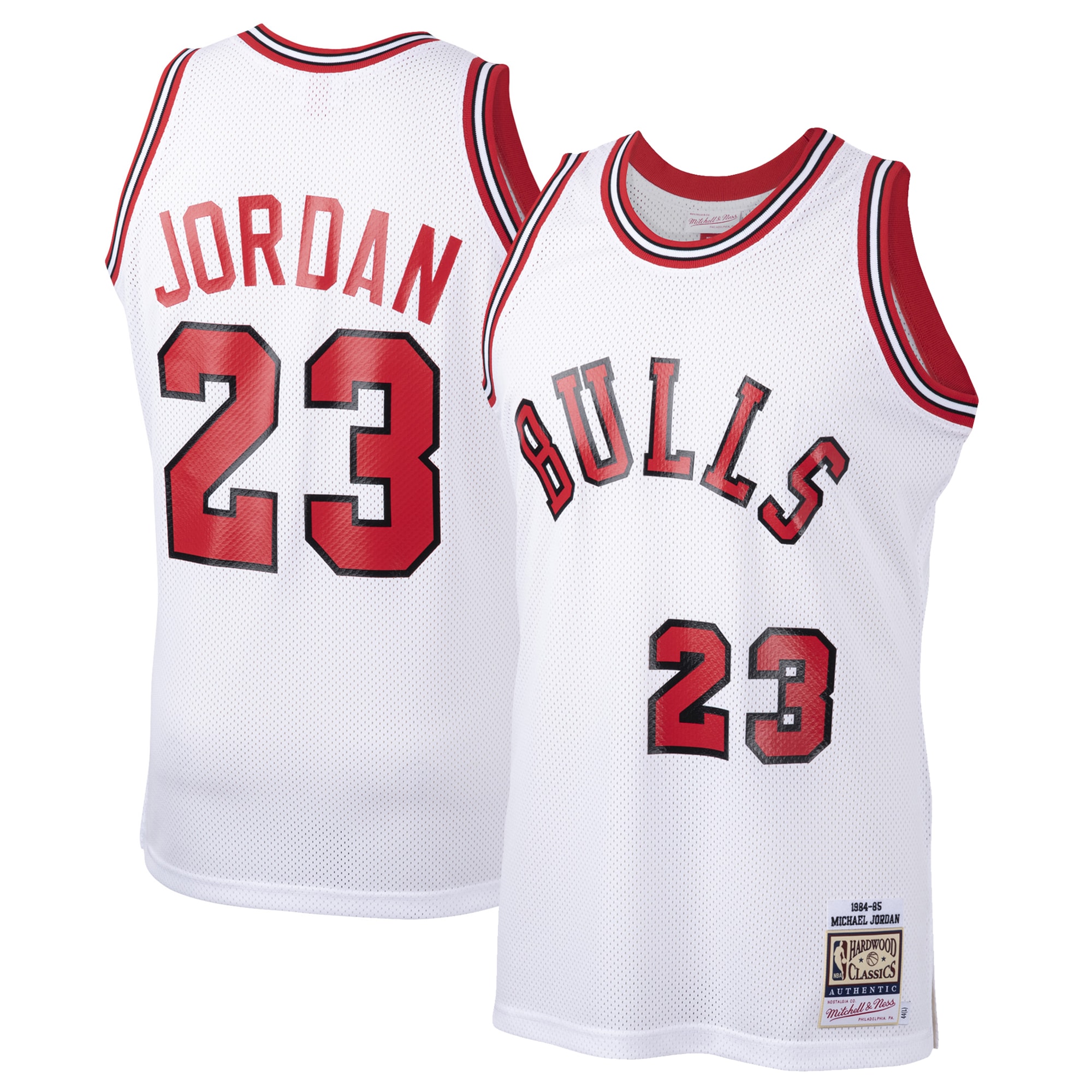 Michael Jordans Chicago Bulls Mitchell & Ness 1984-85 Hardwood Classics Rookie Authentic Jersey - White - vstockx