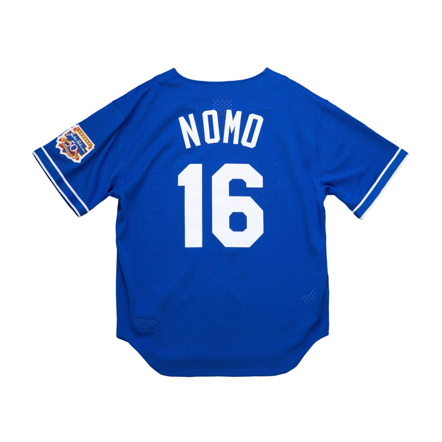 Men's Los Angeles Dodgers Hideo Nomo Mitchell & Ness Royal Cooperstown Collection Mesh Batting Practice Jersey - vstockx