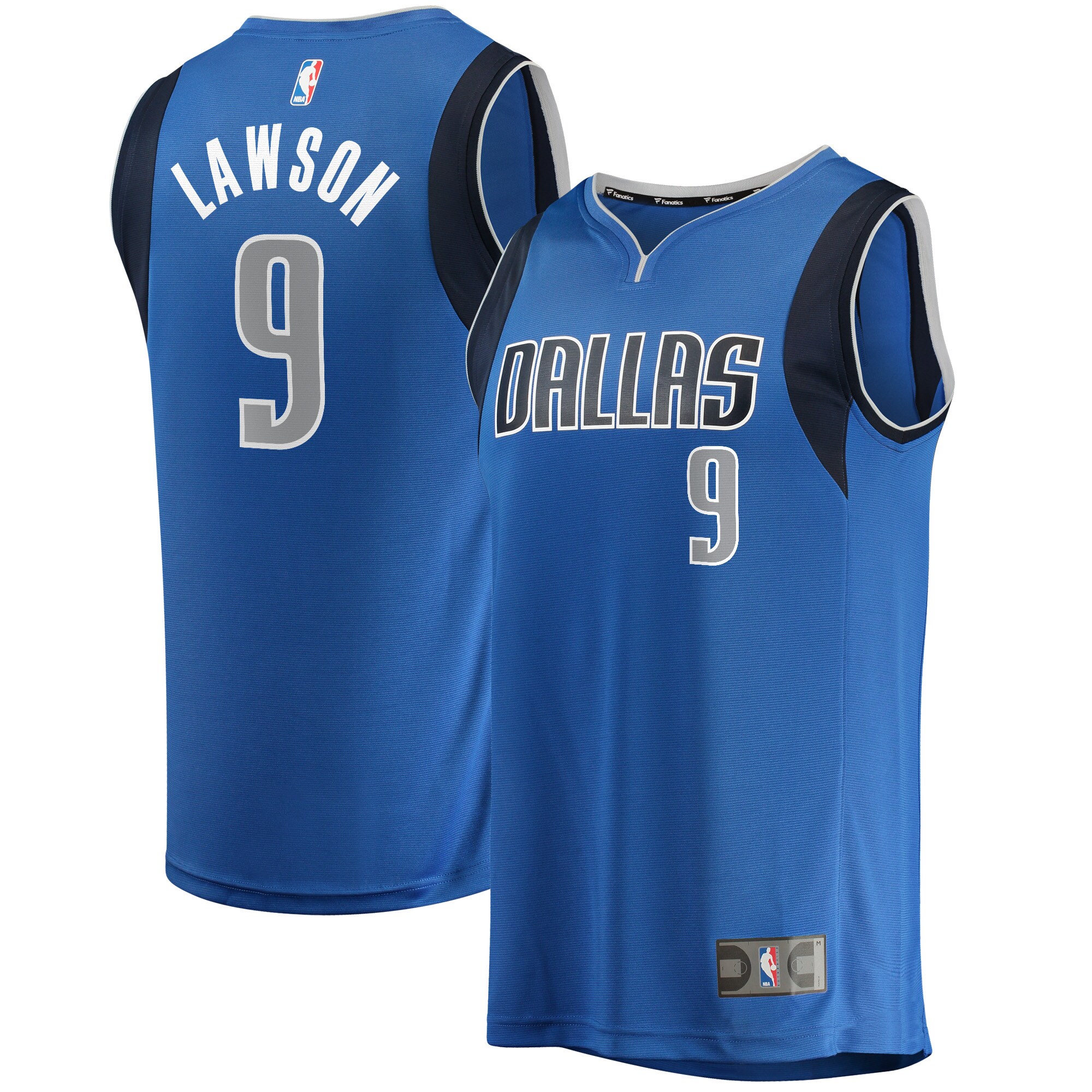A.J. Lawson Dallas Mavericks Fanatics Branded Youth Fast Break Player Jersey - Icon Edition - Blue - vstockx