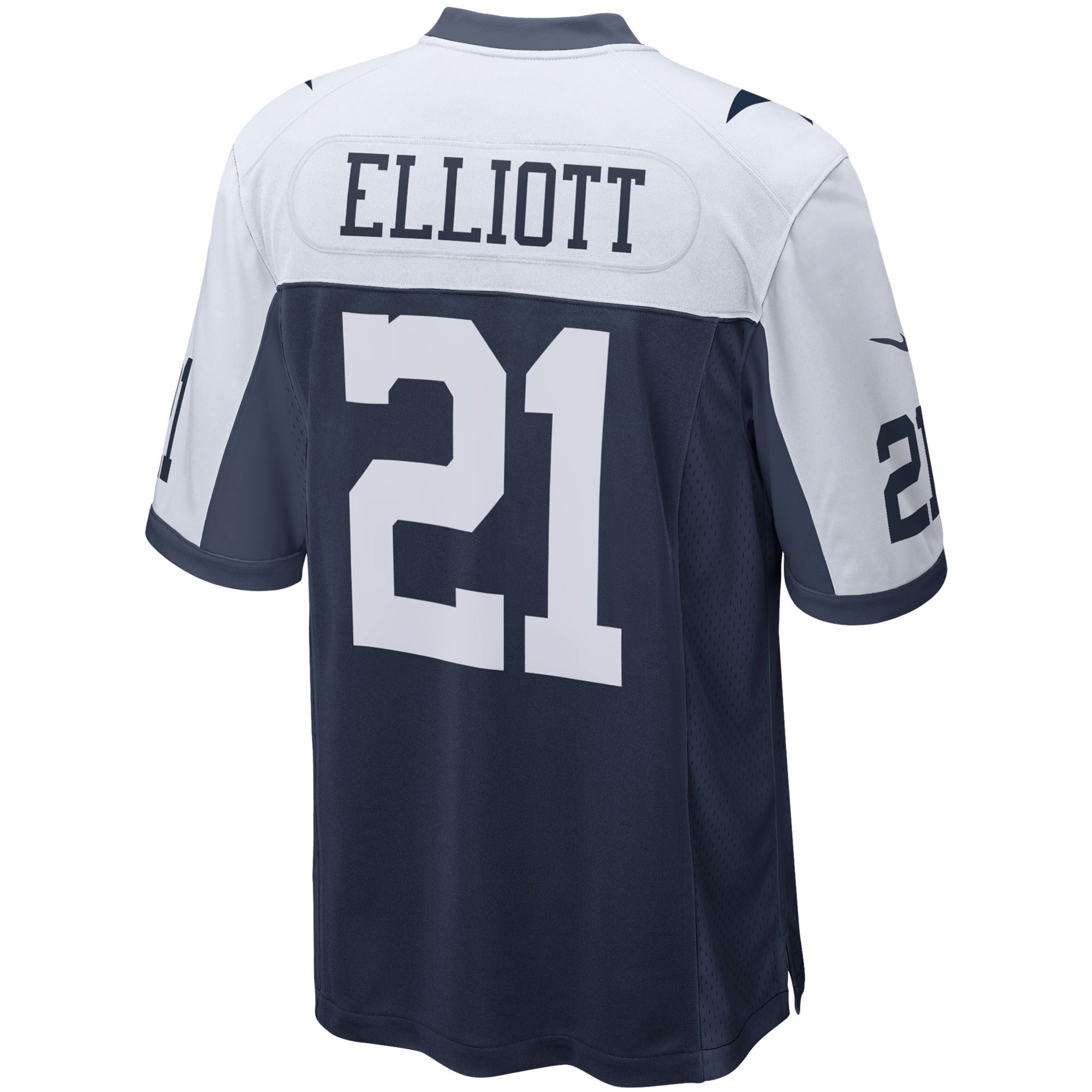 Men's Nike Ezekiel Elliott Navy Dallas Cowboys Alternate Game Team Jersey - vstockx