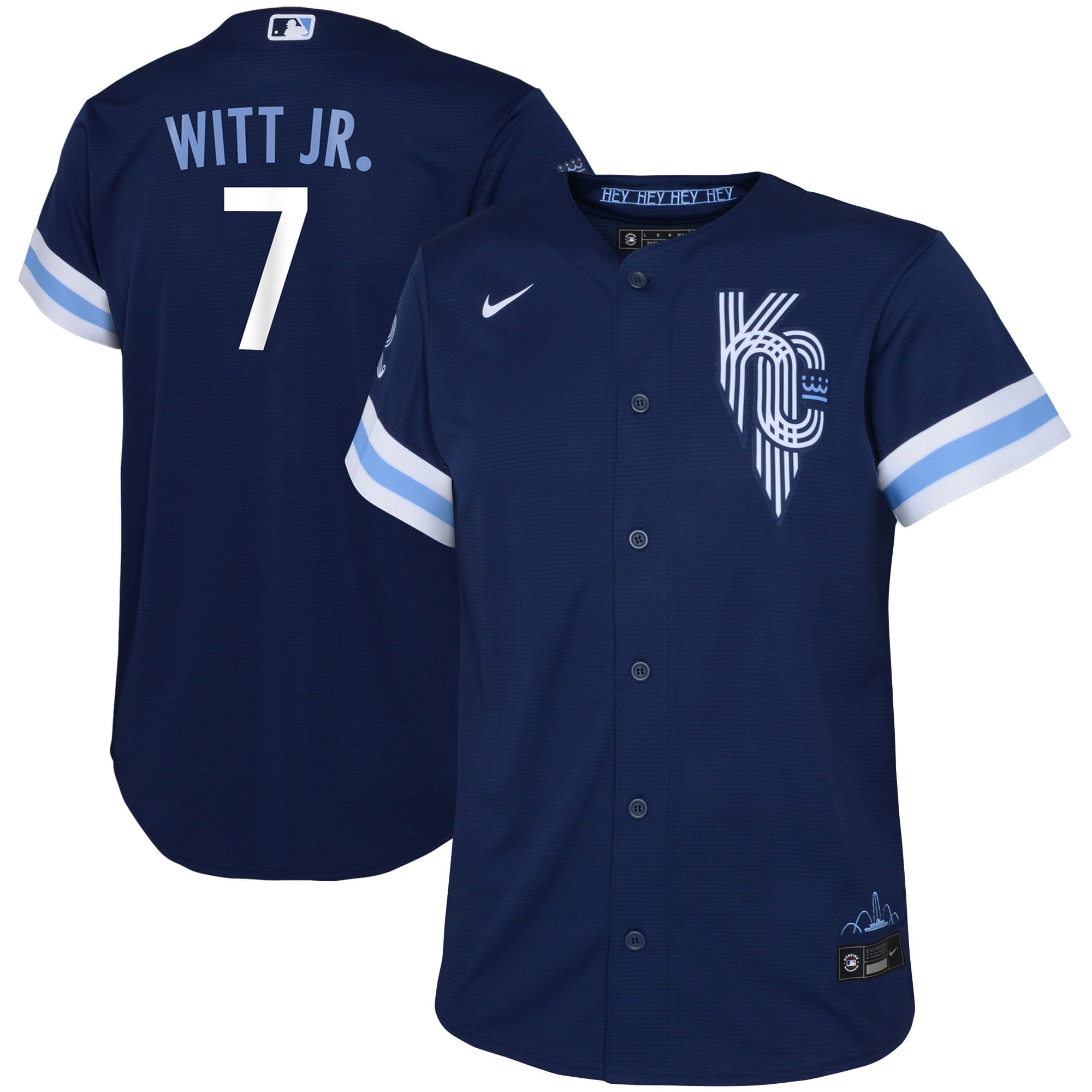Toddler Nike Bobby Witt Jr. Navy Kansas City Royals 2022 City Connect Replica Player Jersey - vstockx