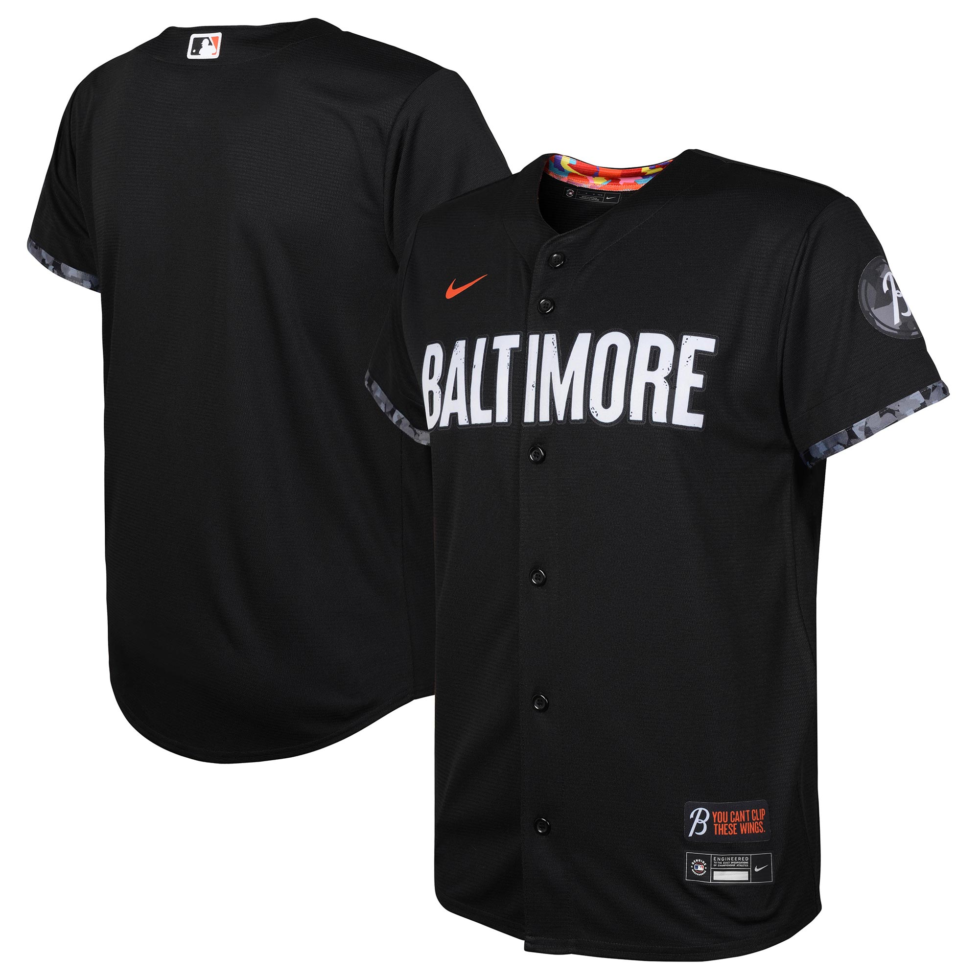 Baltimore Orioles Nike Preschool 2023 City Connect Replica Jersey - Black - vstockx