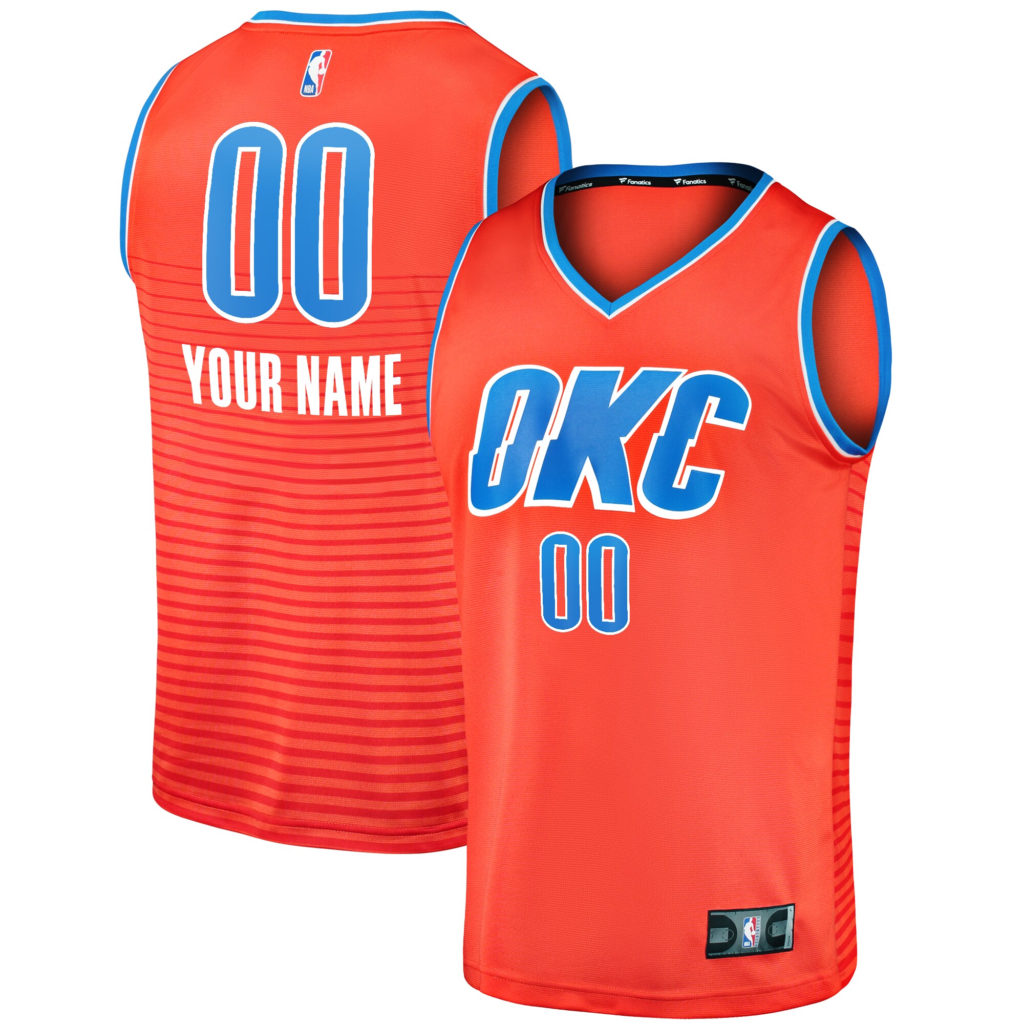 Oklahoma City Thunder Fanatics Branded 2022/23 Fast Break Custom Replica Jersey - Orange - Statement Edition - vstockx