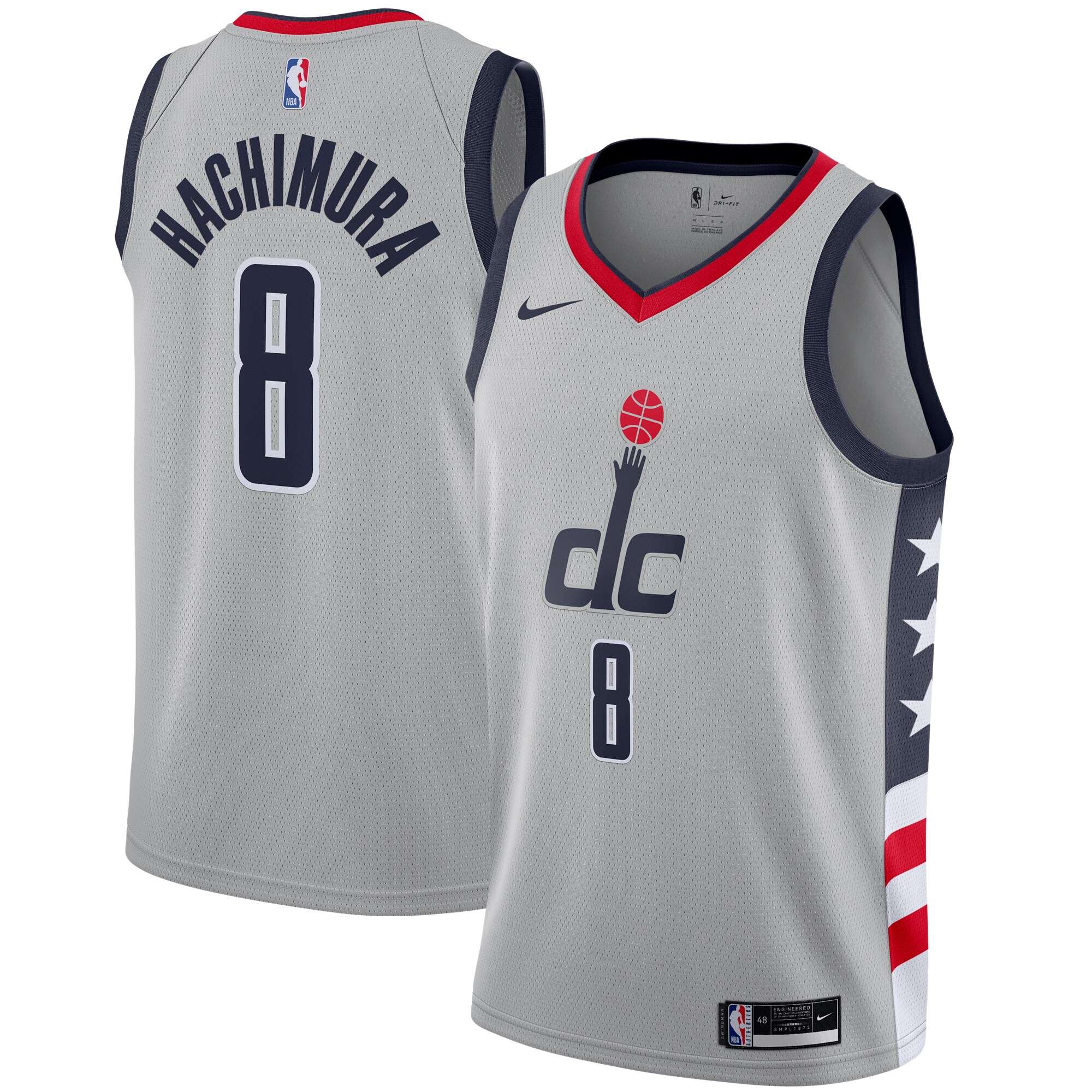 Rui Hachimura Washington Wizards Nike 2020/21 Swingman Player Jersey Gray - City Edition - vstockx