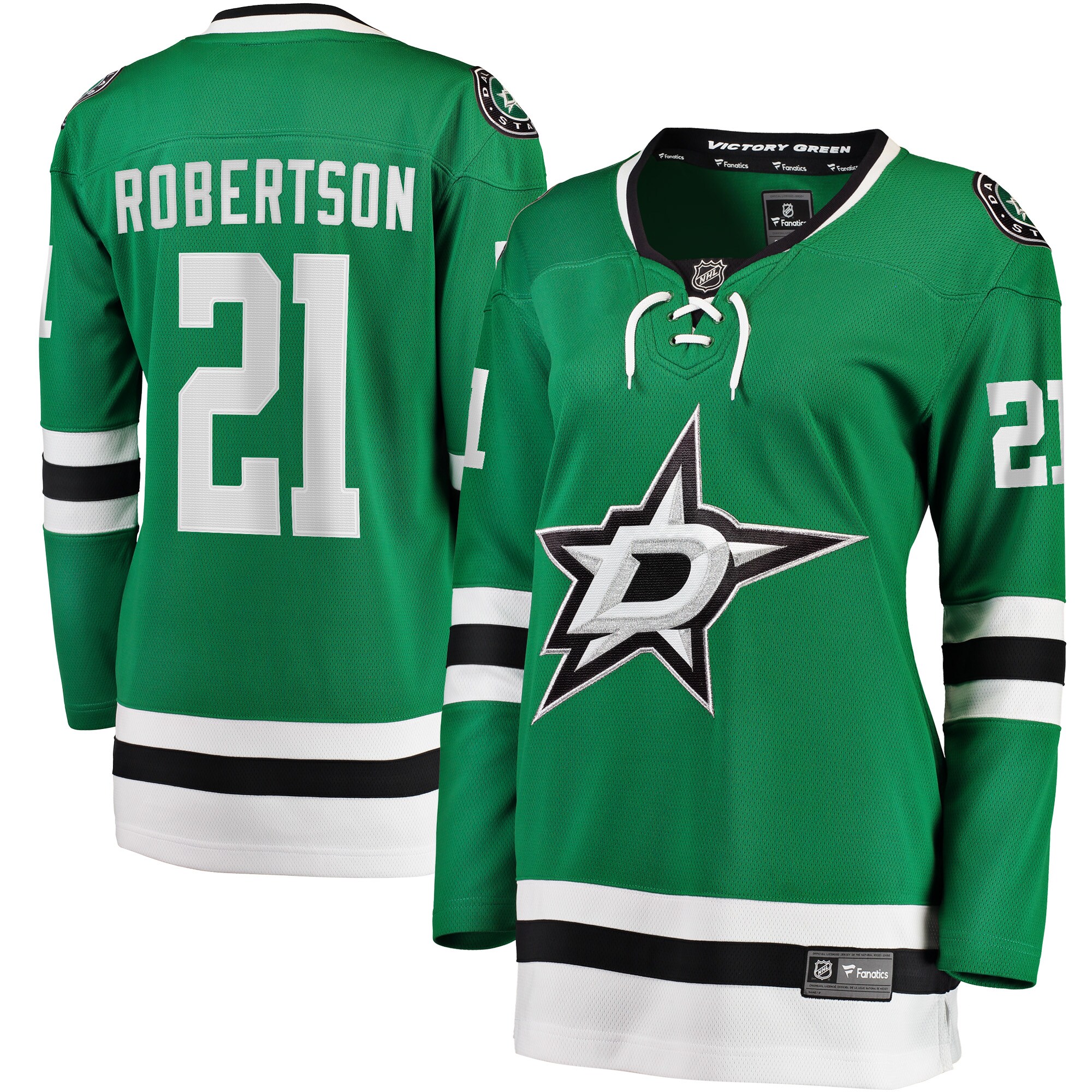 Jason Robertson Dallas Stars Fanatics Branded Women's 2017/18 Home Breakaway Jersey - Kelly Green - vstockx