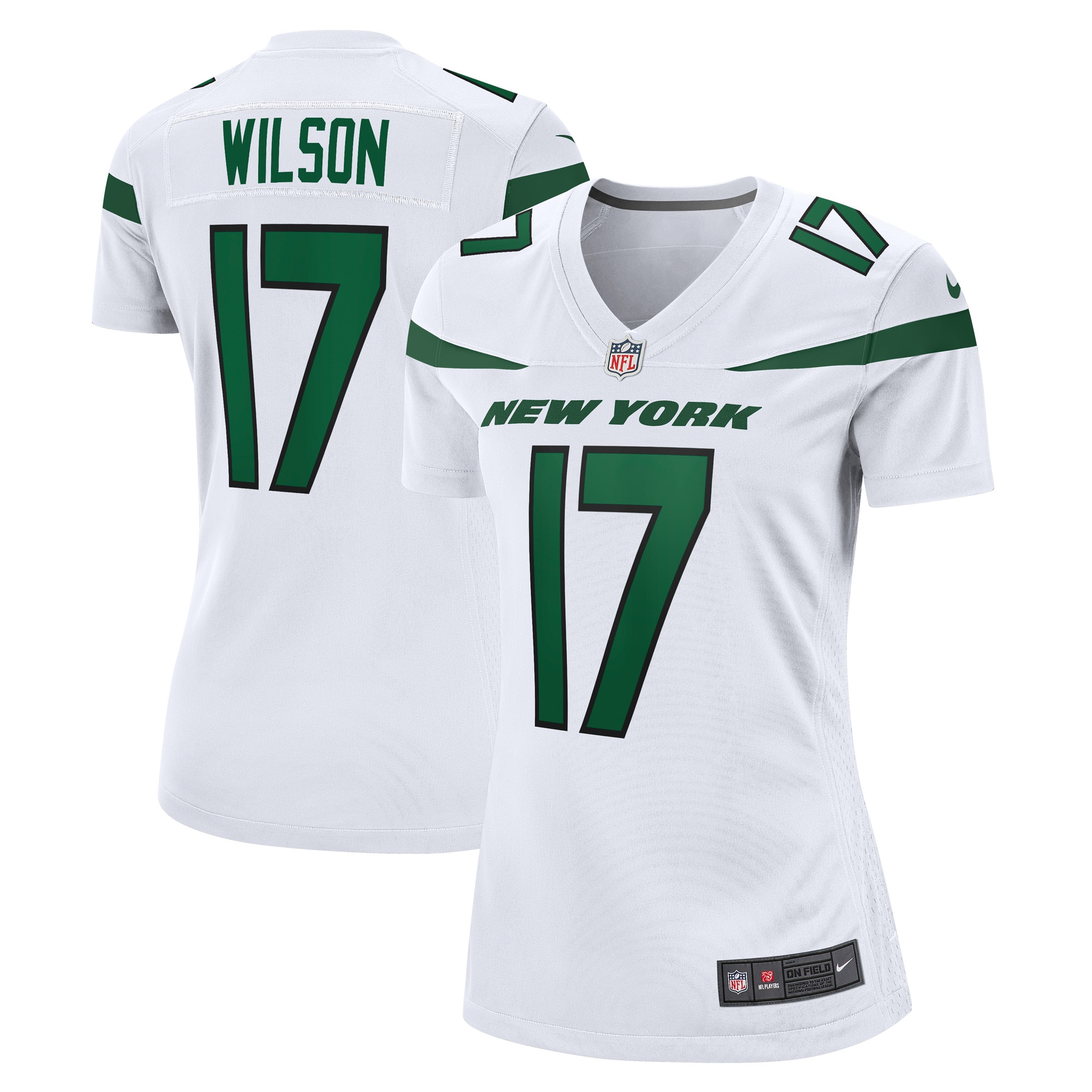Garrett Wilson New York Jets Nike Women's Game Player Jersey - White - vstockx