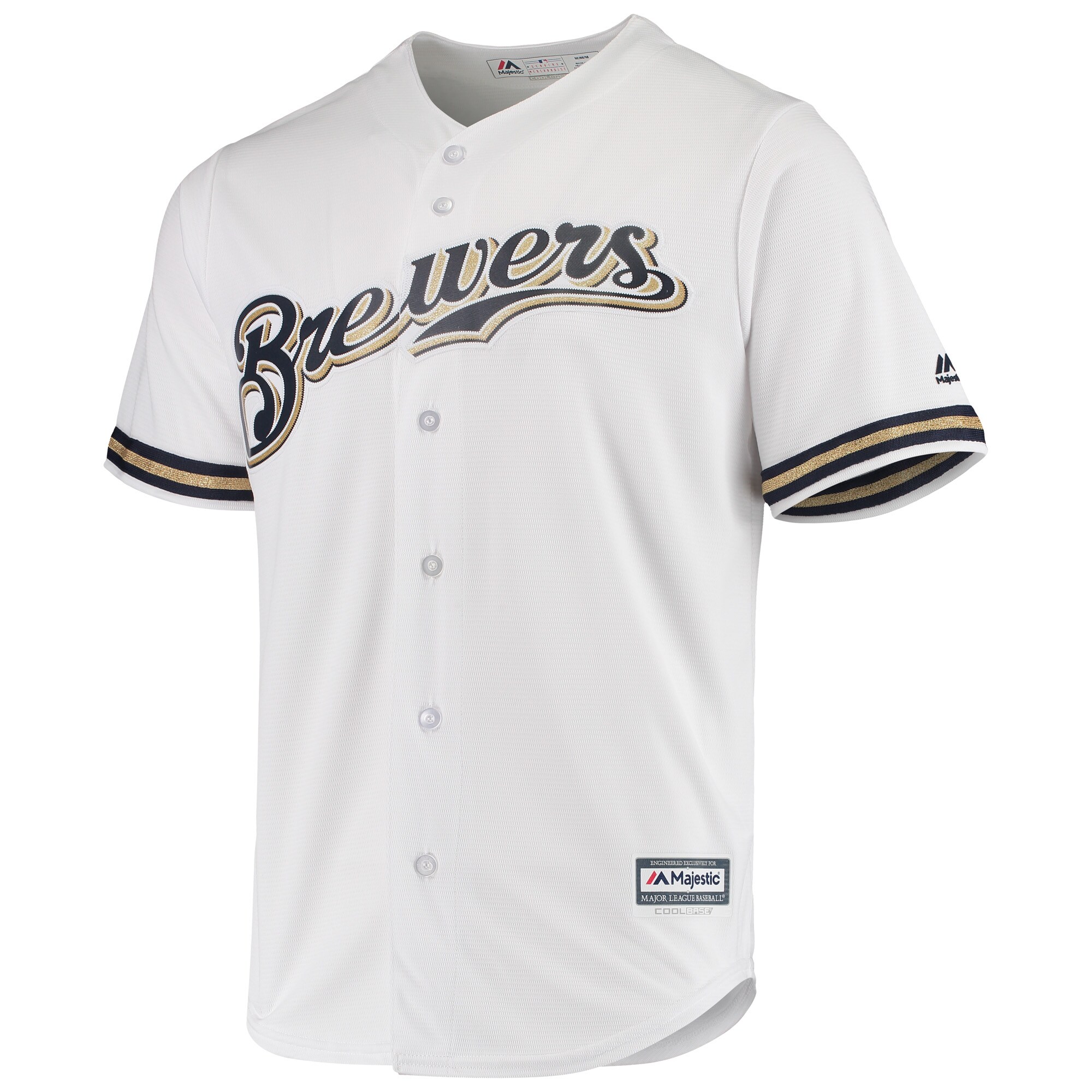 Milwaukee Brewers Majestic Team Official Jersey - White - vstockx