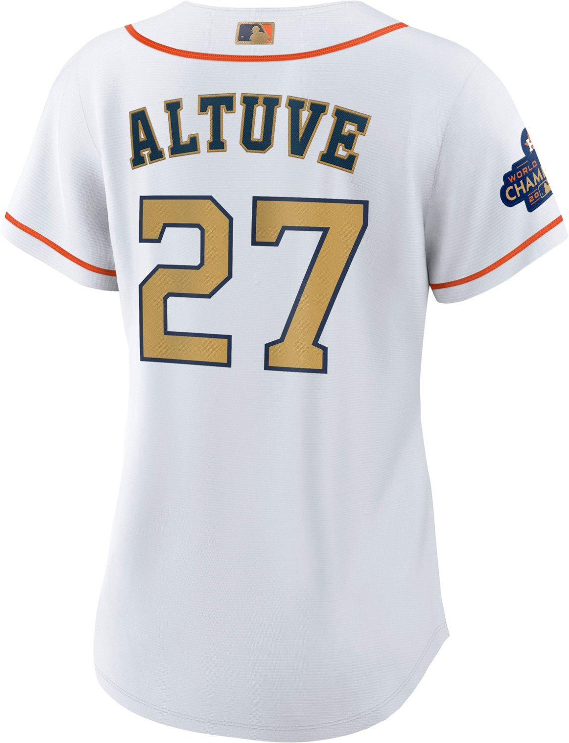 Nike Women's Houston Astros Gold Jose Altuve Replica Jersey - vstockx