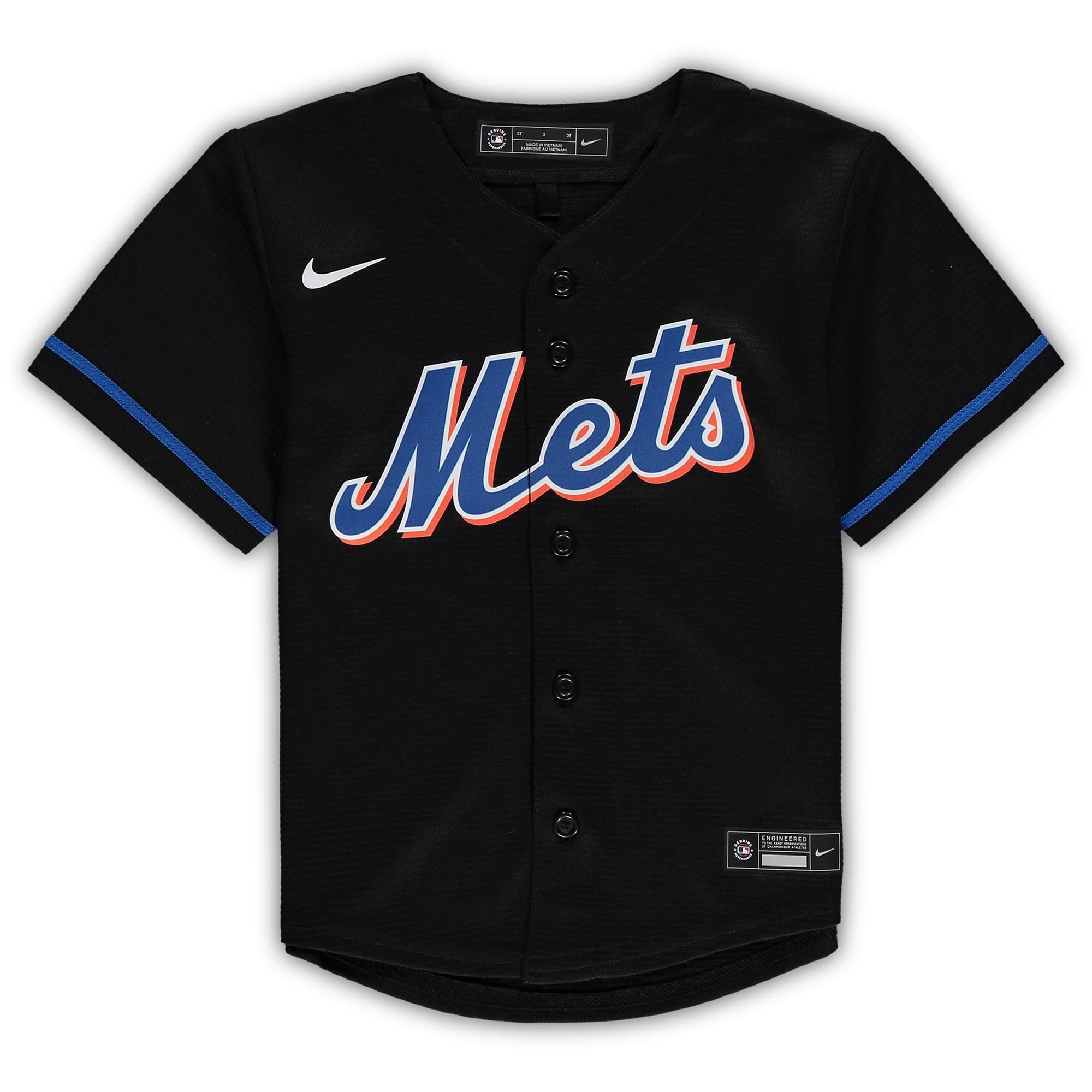 Toddler Nike Francisco Lindor Black New York Mets Alternate Replica Player Jersey - vstockx