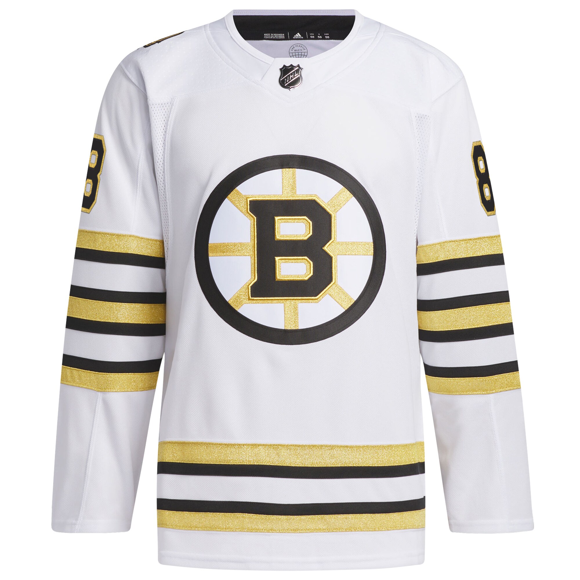 David Pastrnak Boston Bruins adidas Primegreen Authentic Pro Player Jersey - White - vstockx