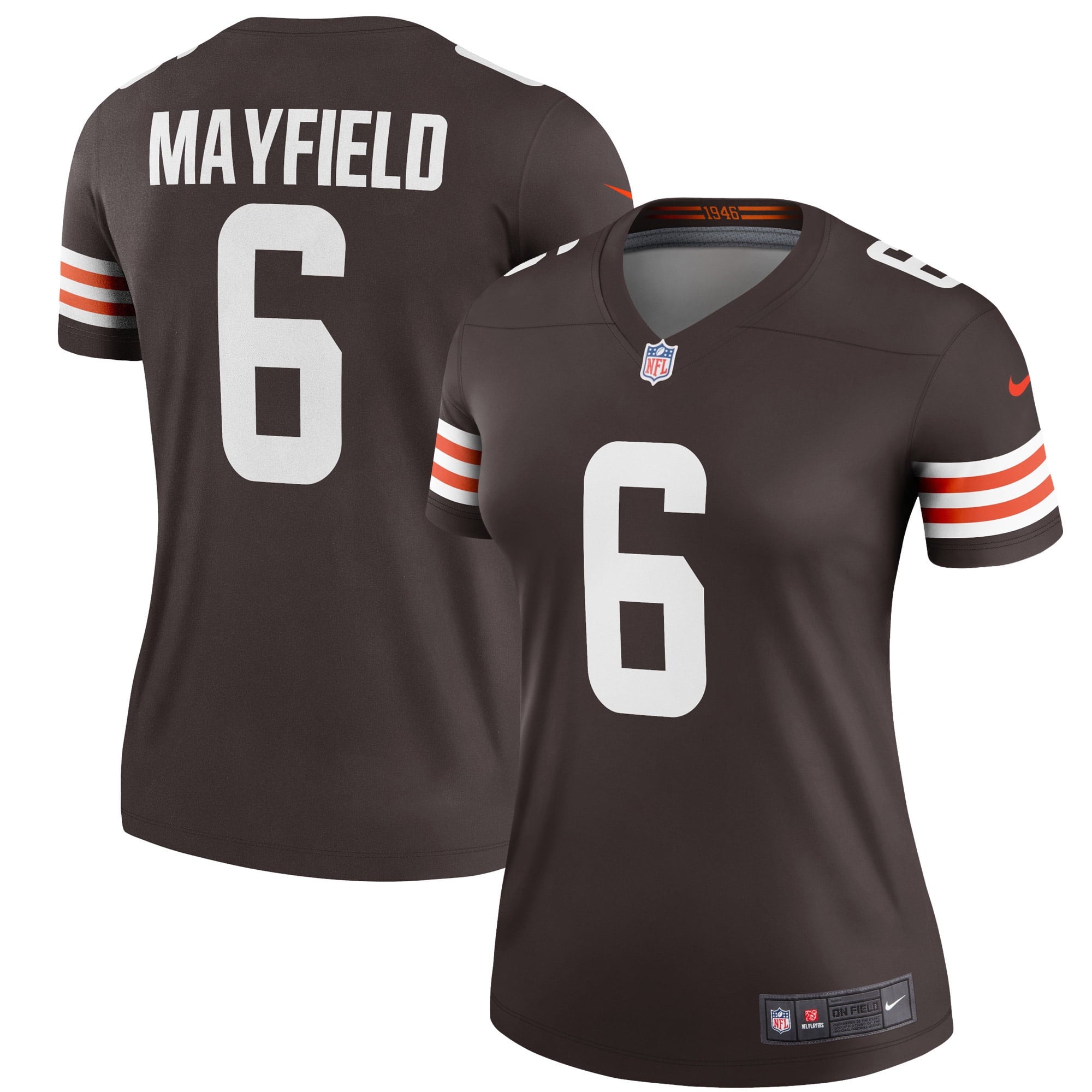 Women's Nike Baker Mayfield Brown Cleveland Browns Legend Player Jersey - vstockx