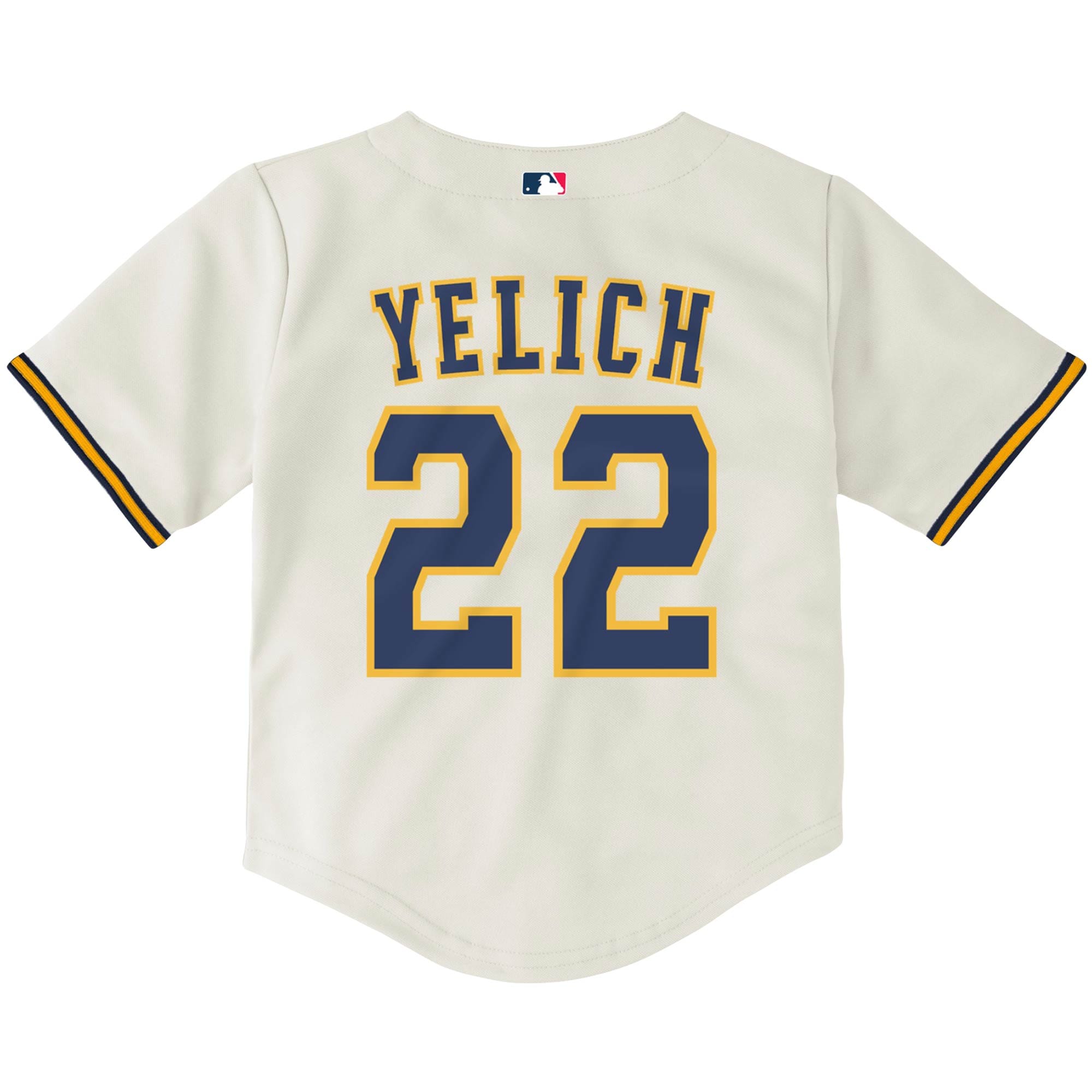 Christian Yelich Milwaukee Brewers Nike Toddler Home Replica Player Jersey - Cream - vstockx