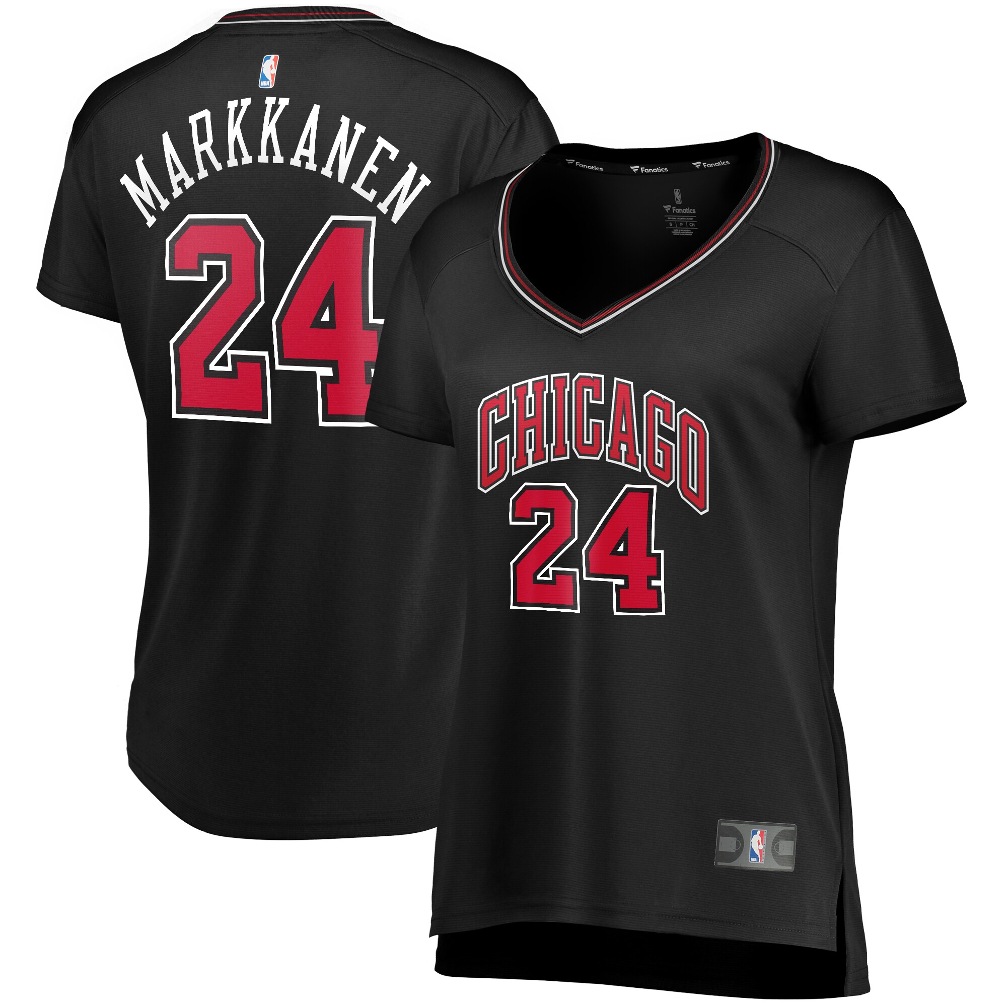 Lauri Markkanen Chicago Bulls Fanatics Branded Women's Fast Break Player Jersey - Statement Edition - Black - vstockx