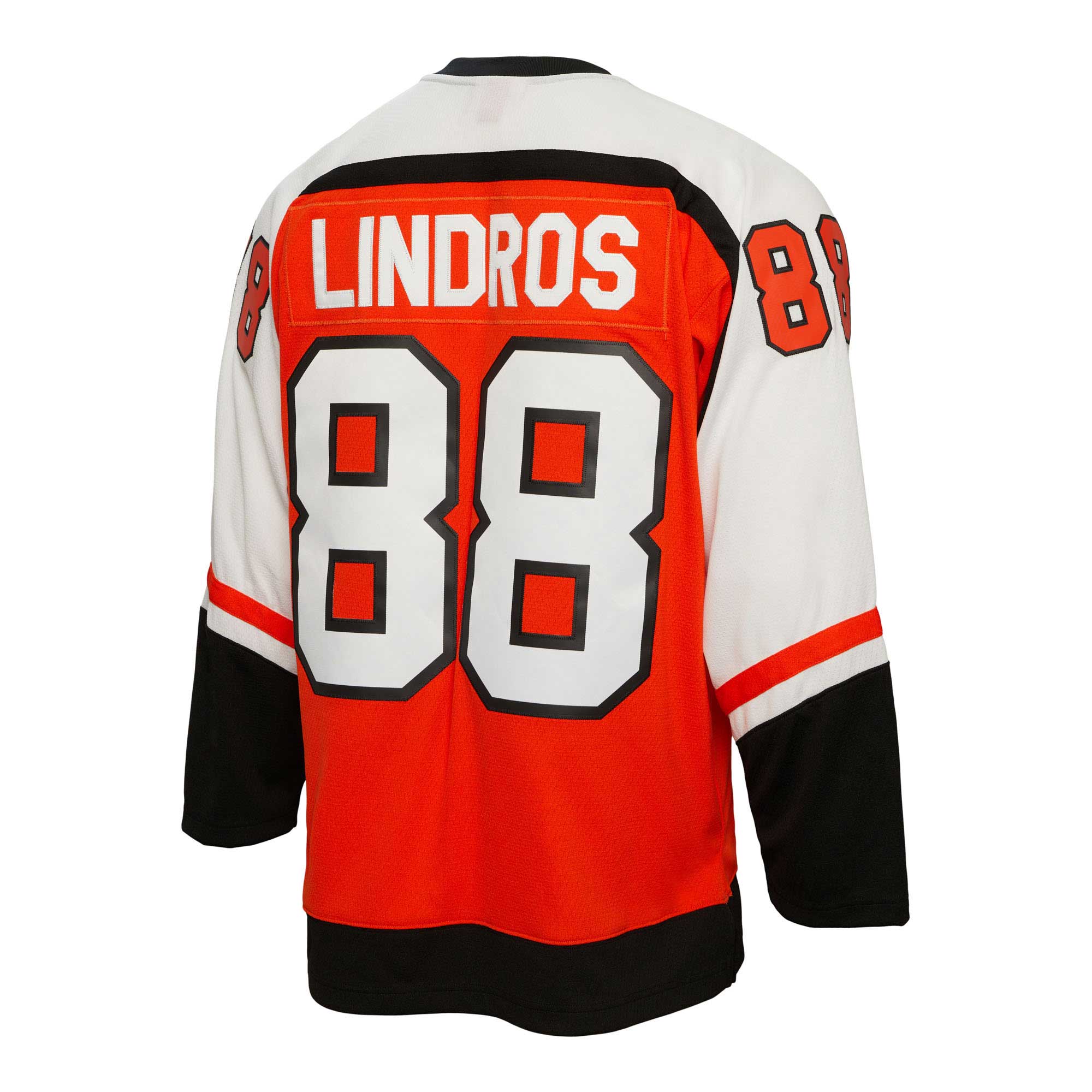 Eric Lindros Philadelphia Flyers Mitchell & Ness 1996/97 Captain Patch Blue Line Player Jersey - Orange - vstockx