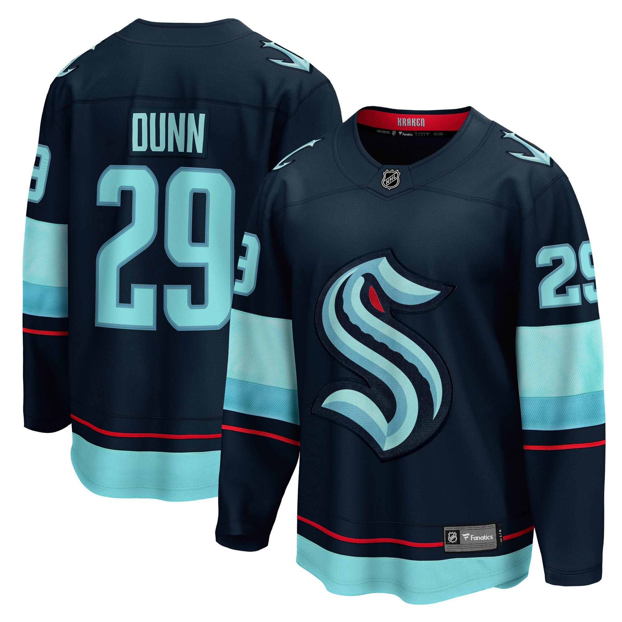 Vince Dunn Seattle Kraken Fanatics Branded Home Breakaway Player Jersey - Deep Sea Blue - vstockx