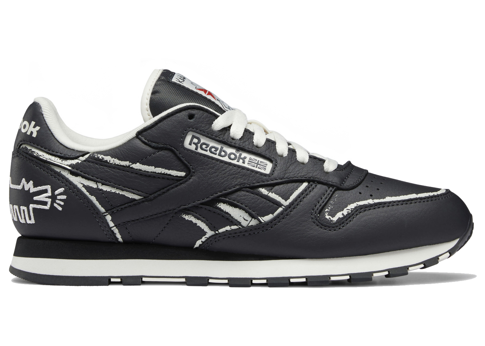 Reebok Classic Leather Keith Haring Pure Grey Chalkboard Dog - vstockx