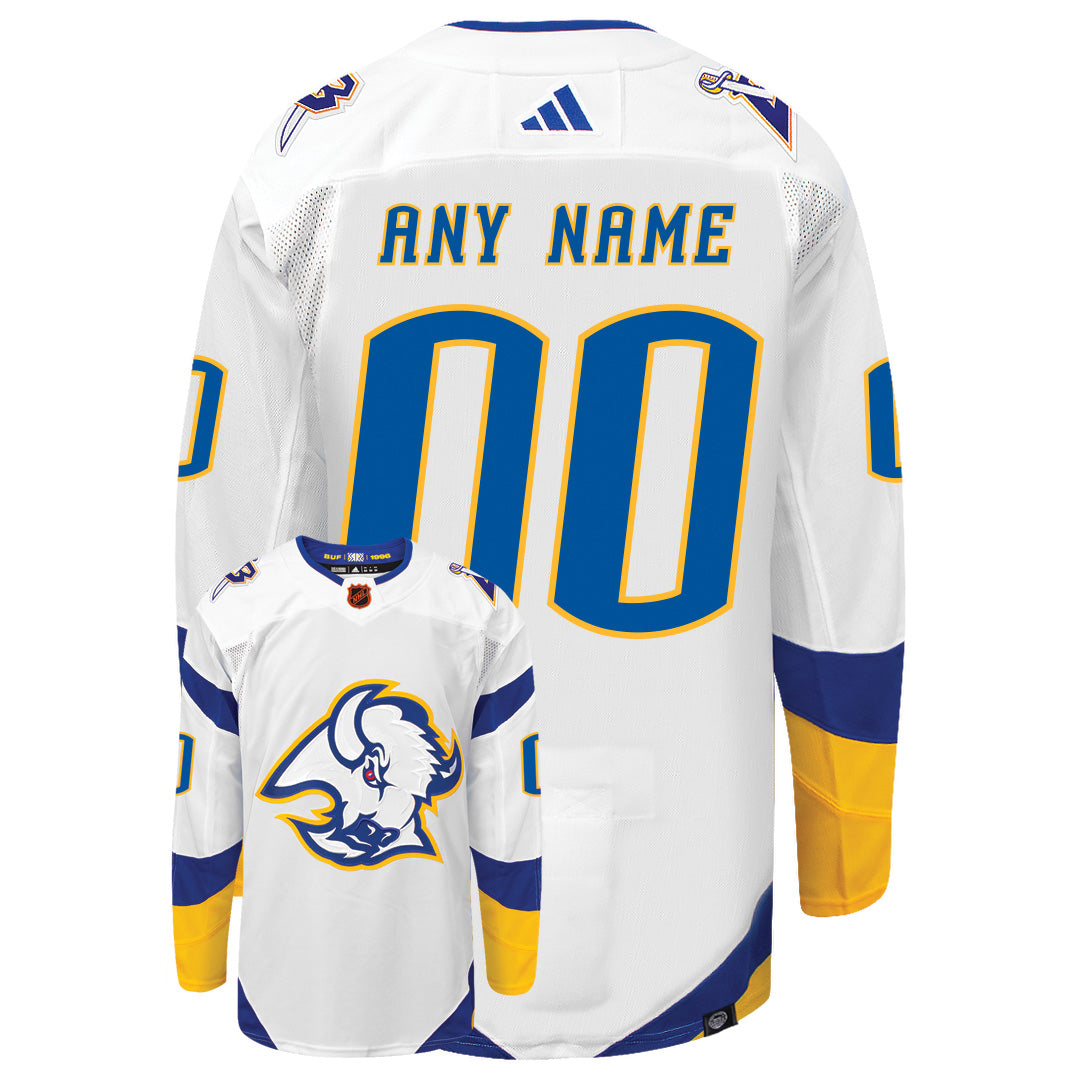 Customizable Buffalo Sabres Adidas 2022 Primegreen Reverse Retro Authentic NHL Hockey Jersey - vstockx