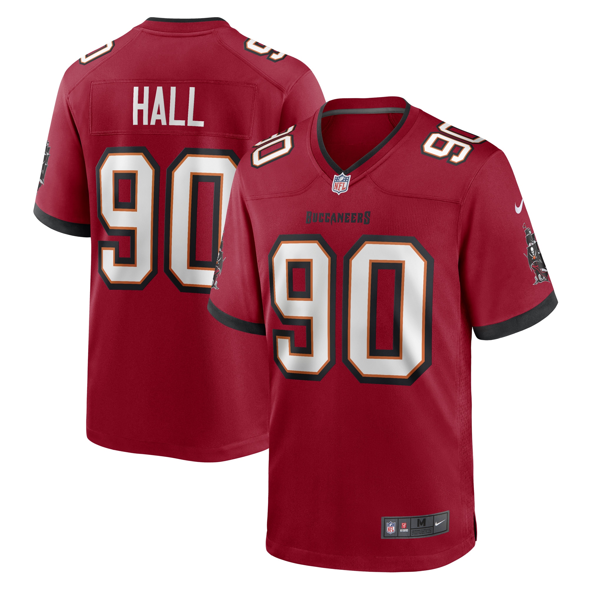 Logan Hall Tampa Bay Buccaneers Nike Game Player Jersey - Red - vstockx