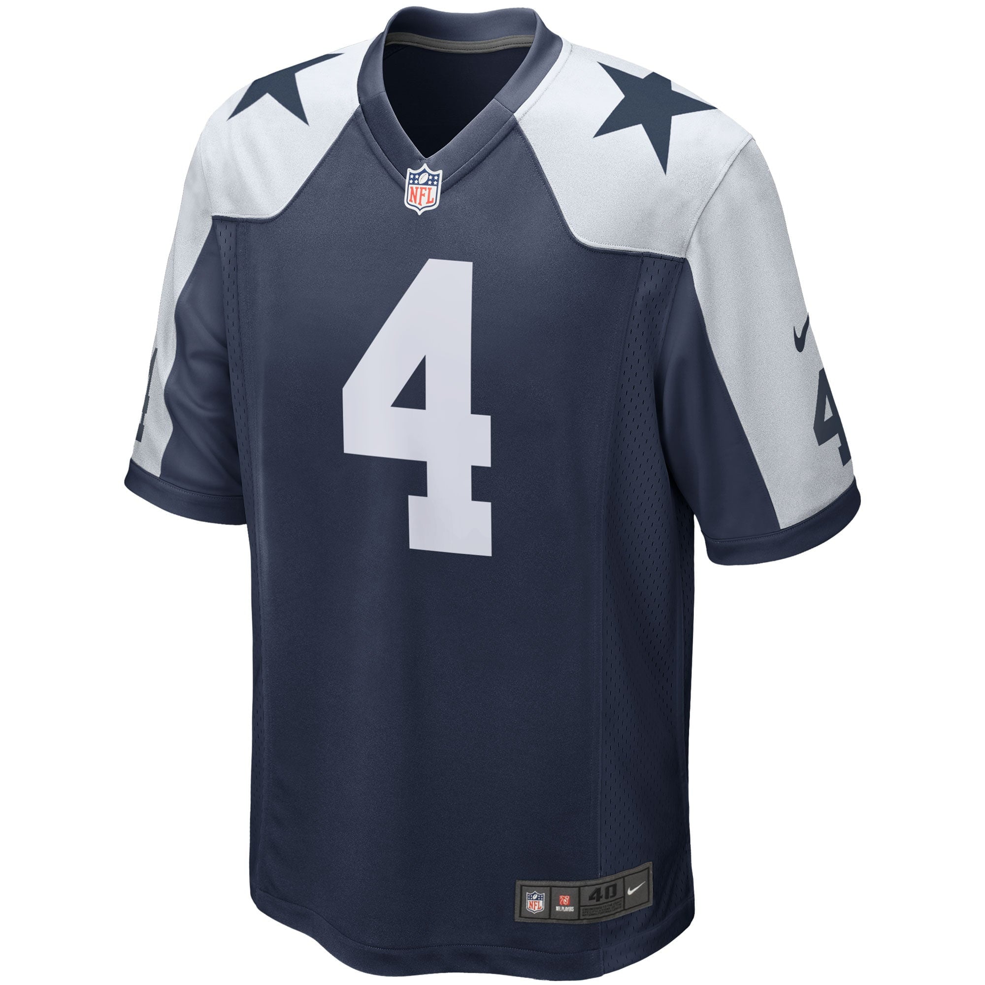 Men's Nike Dak Prescott Navy Dallas Cowboys Alternate Game Team Jersey - vstockx