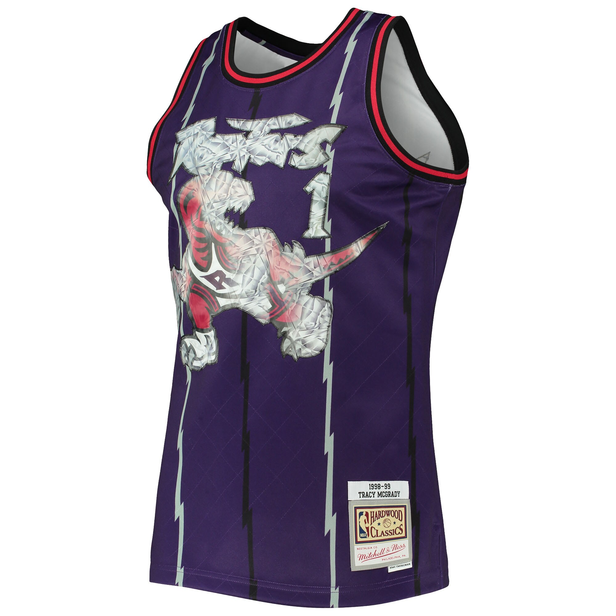 Tracy McGrady Toronto Raptors Mitchell & Ness 1996-97 Hardwood Classics NBA 75th Anniversary Diamond Swingman Jersey - Purple - vstockx