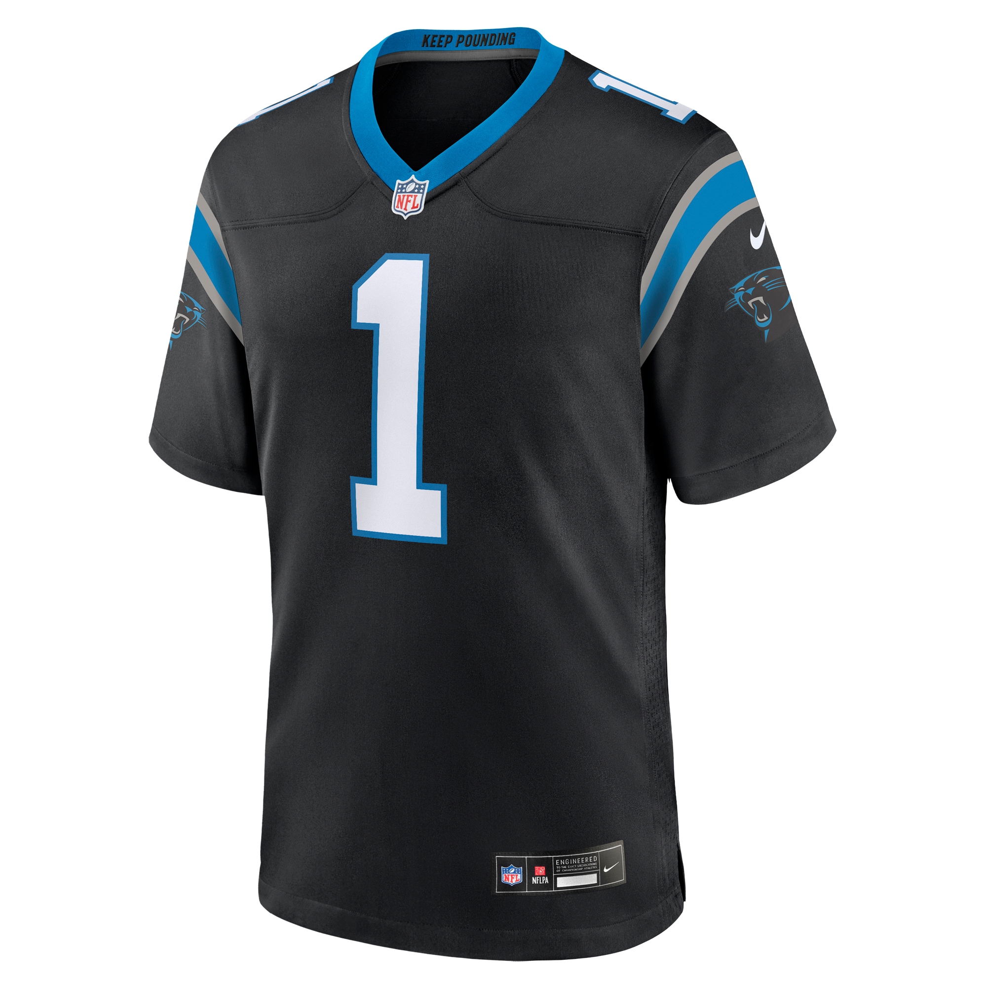Number 1 Dad Carolina Panthers Nike Game Jersey - Black - vstockx