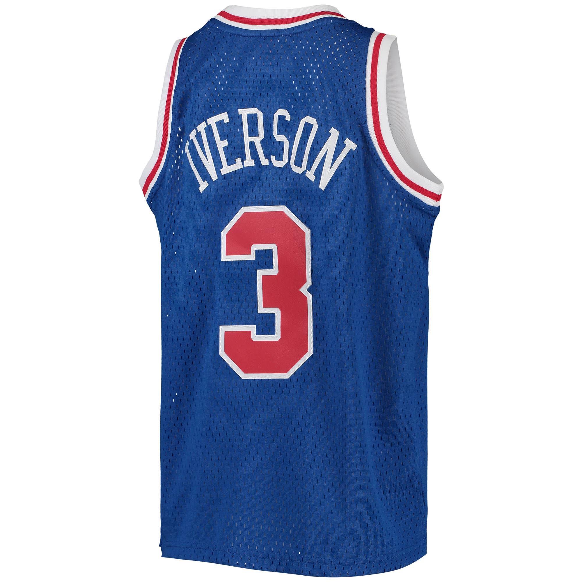 Allen Iverson Philadelphia 76ers Mitchell & Ness Youth 1996/97 Hardwood Classics Swingman Throwback Jersey - Royal - vstockx