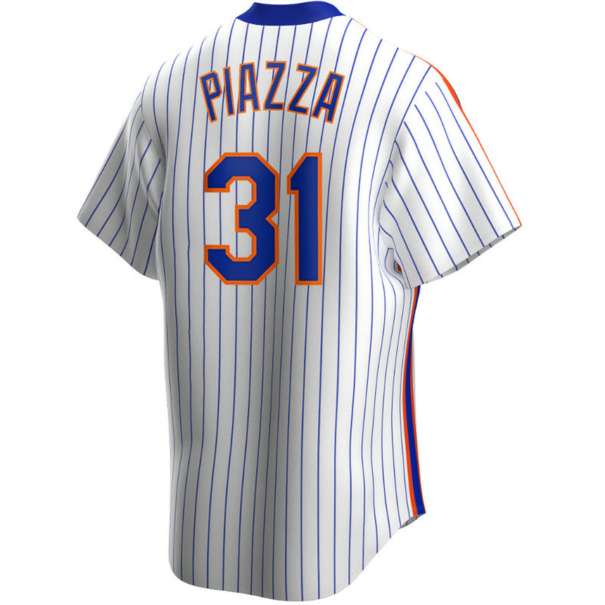 Men's Mike Piazza New York Mets Cooperstown Collection Royal Pinstripe Replica Jersey - vstockx