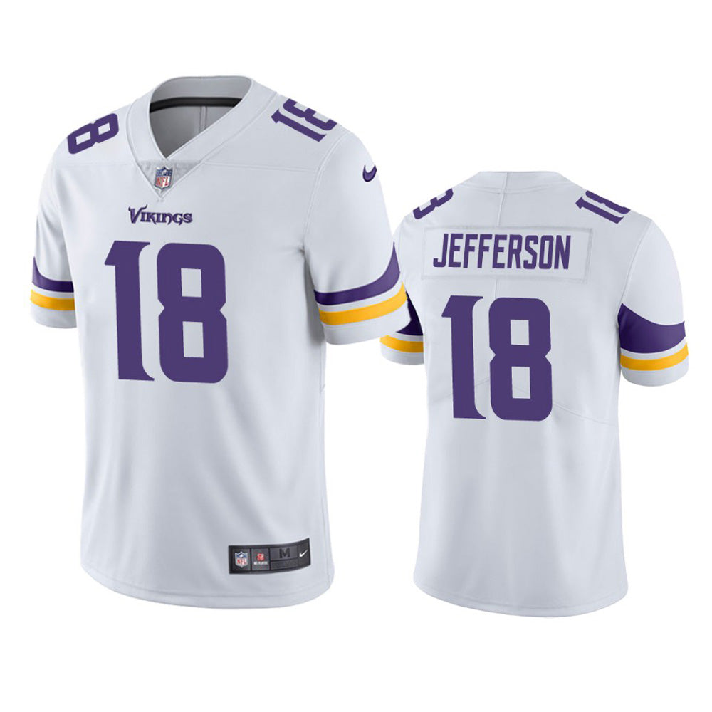 Youth Minnesota Vikings Justin Jefferson Vapor Jersey - White - vstockx