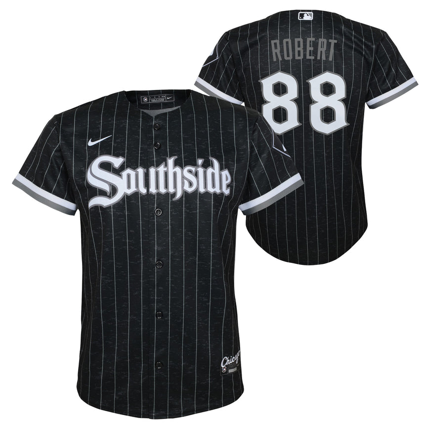 Child Luis Robert Chicago White Sox Black City Connect Replica Jersey - vstockx