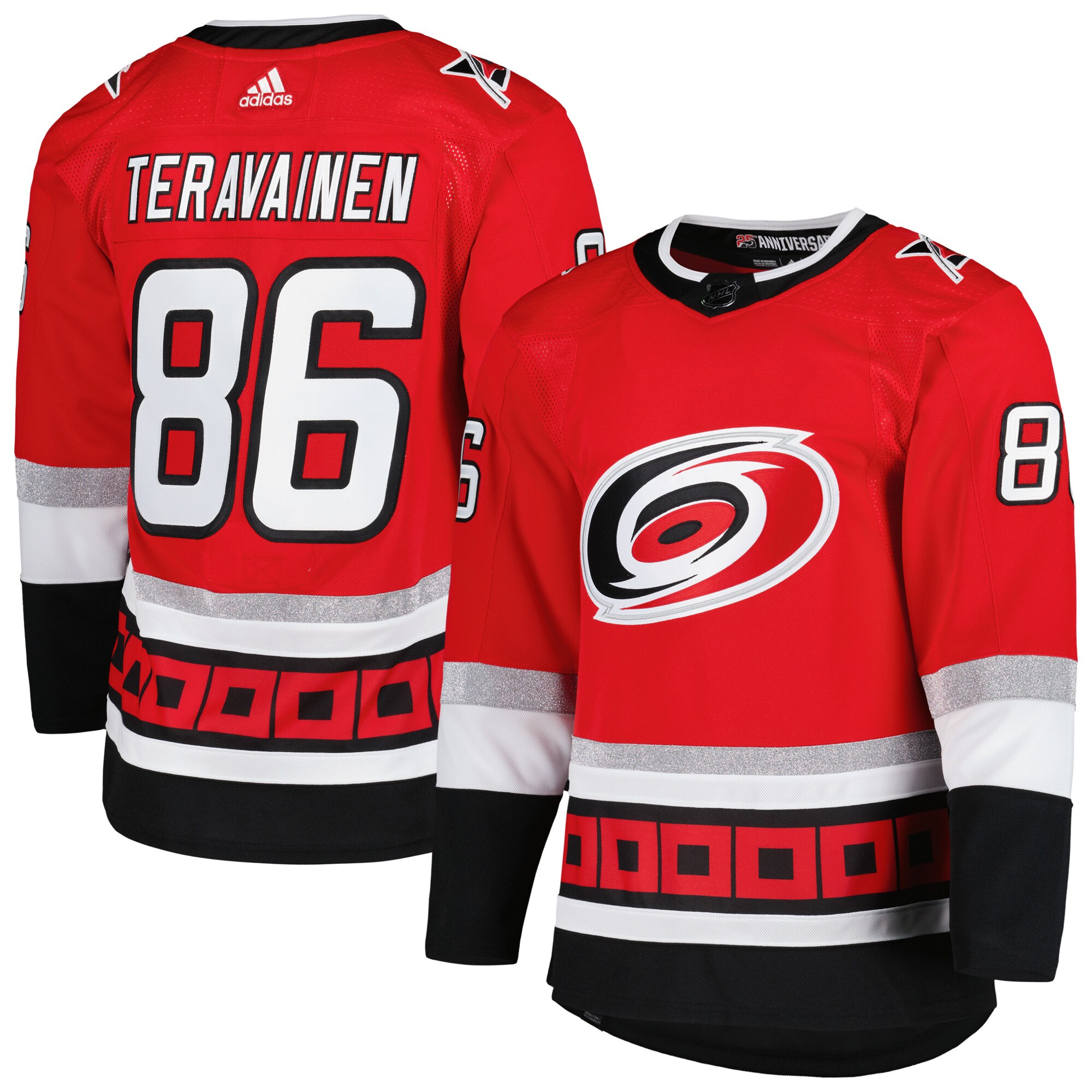 Teuvo Teravainen Carolina Hurricanes adidas Primegreen Authentic Pro Player Jersey - Red - vstockx