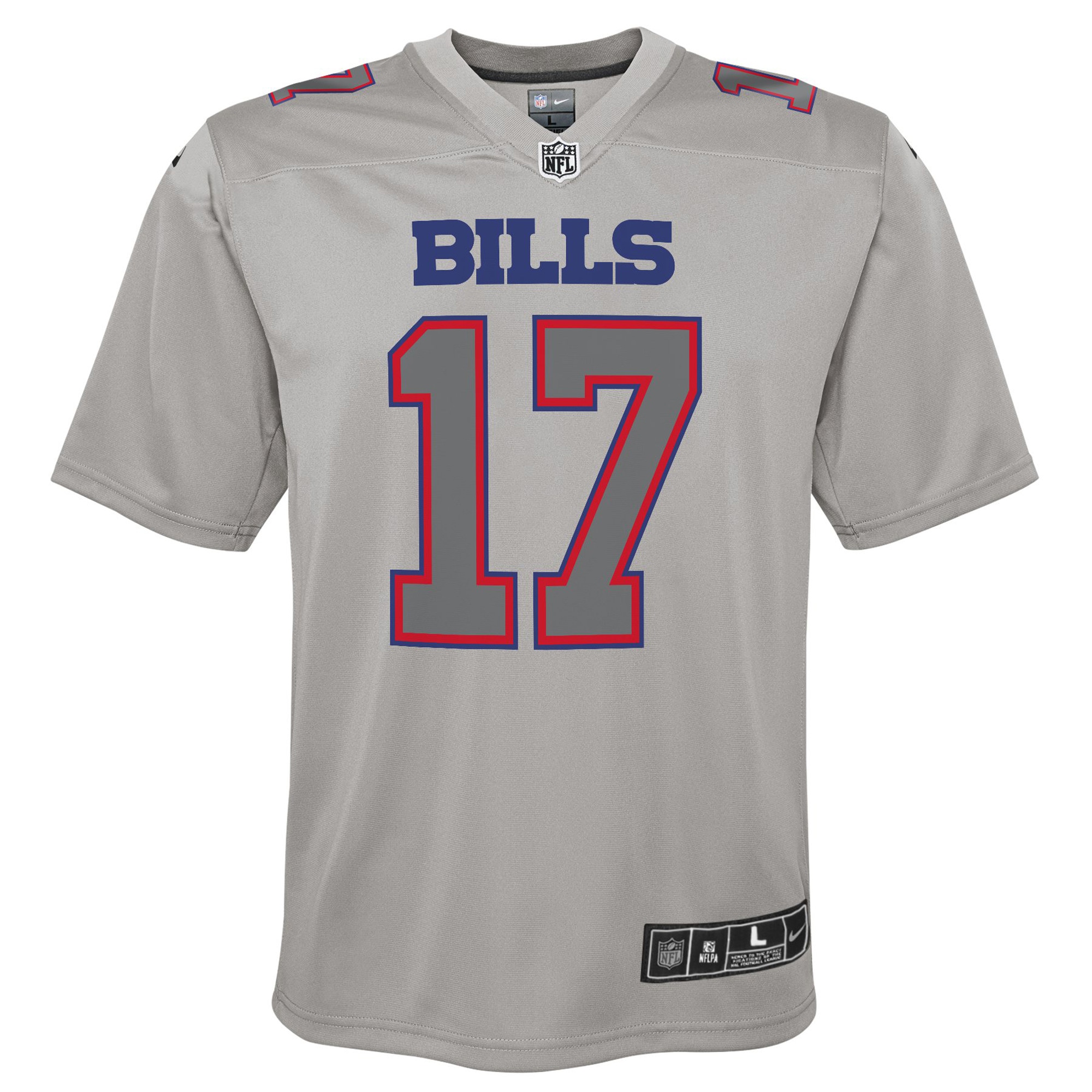 Josh Allen Buffalo Bills Nike Youth Atmosphere Game Jersey - Gray - vstockx