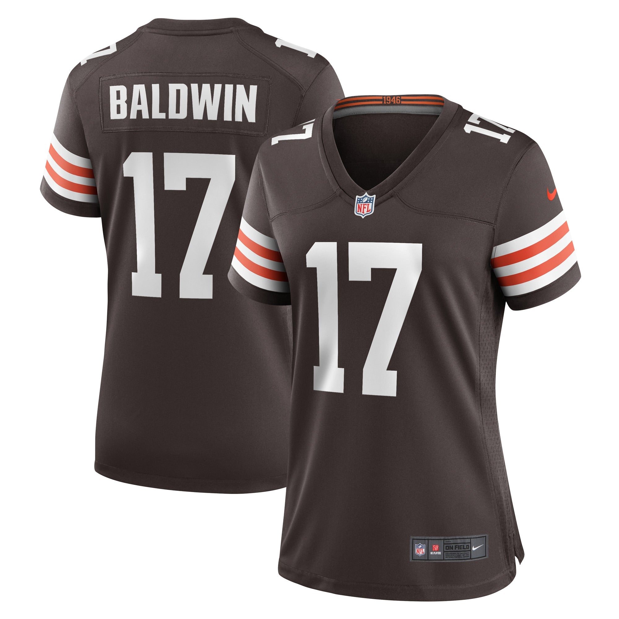 Women's Nike Daylen Baldwin Brown Cleveland Browns Game Player Jersey - vstockx