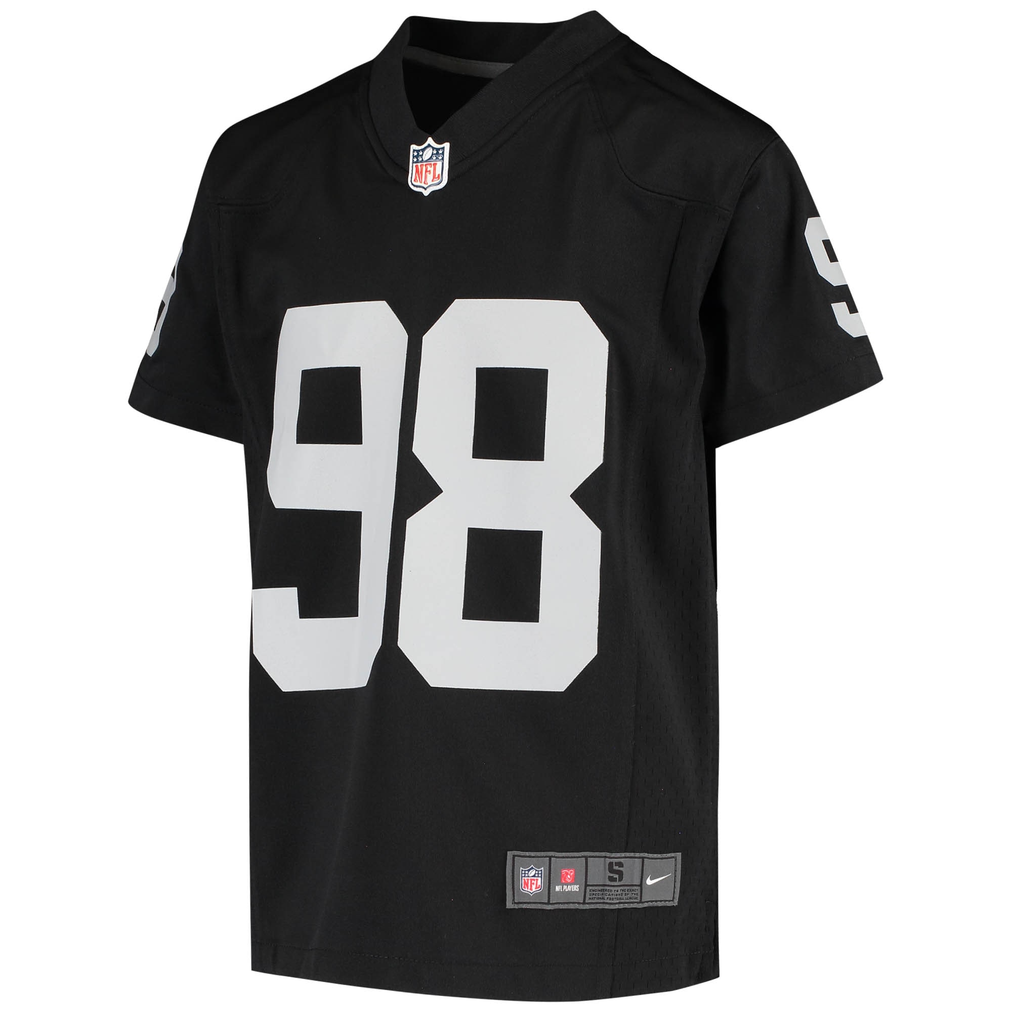 Maxx Crosby Las Vegas Raiders Nike Youth Game Jersey - Black - vstockx