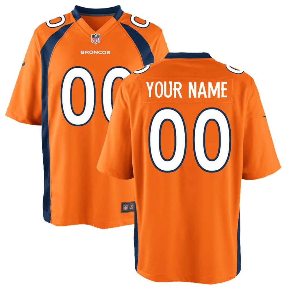 Denver Broncos Nike Youth Custom Game Jersey - Orange - vstockx
