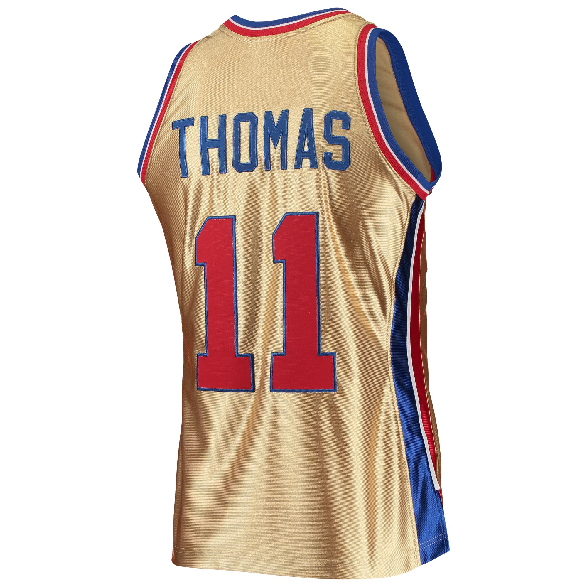 Isaiah Thomas Detroit Pistons Mitchell & Ness 75th Anniversary 1982/83 Hardwood Classics Swingman Jersey - Gold - vstockx
