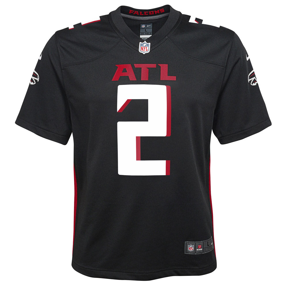 Youth Atlanta Falcons Matt Ryan Game Jersey Black - vstockx