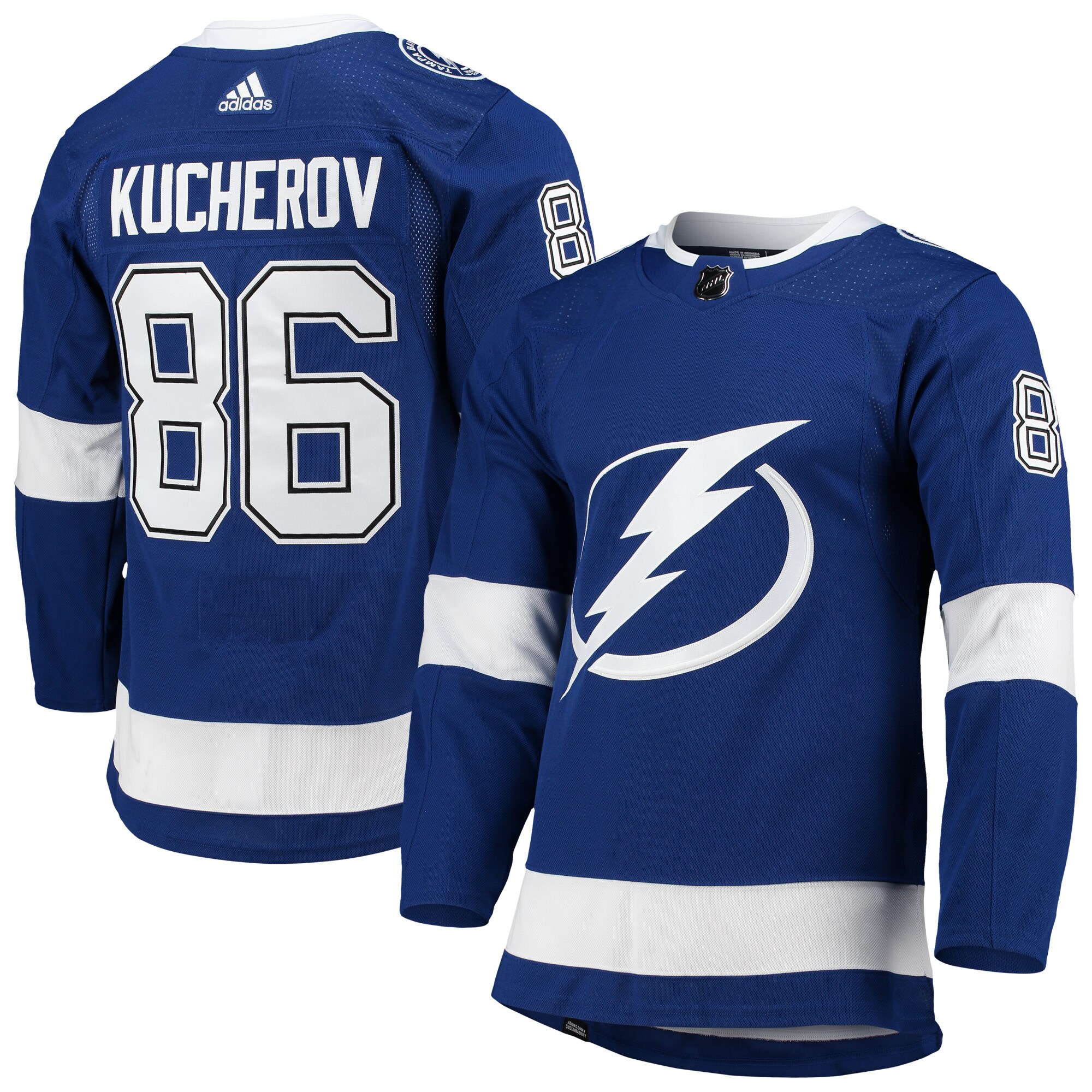 Nikita Kucherov Tampa Bay Lightning adidas Home Primegreen Authentic Pro Player Jersey - Blue - vstockx