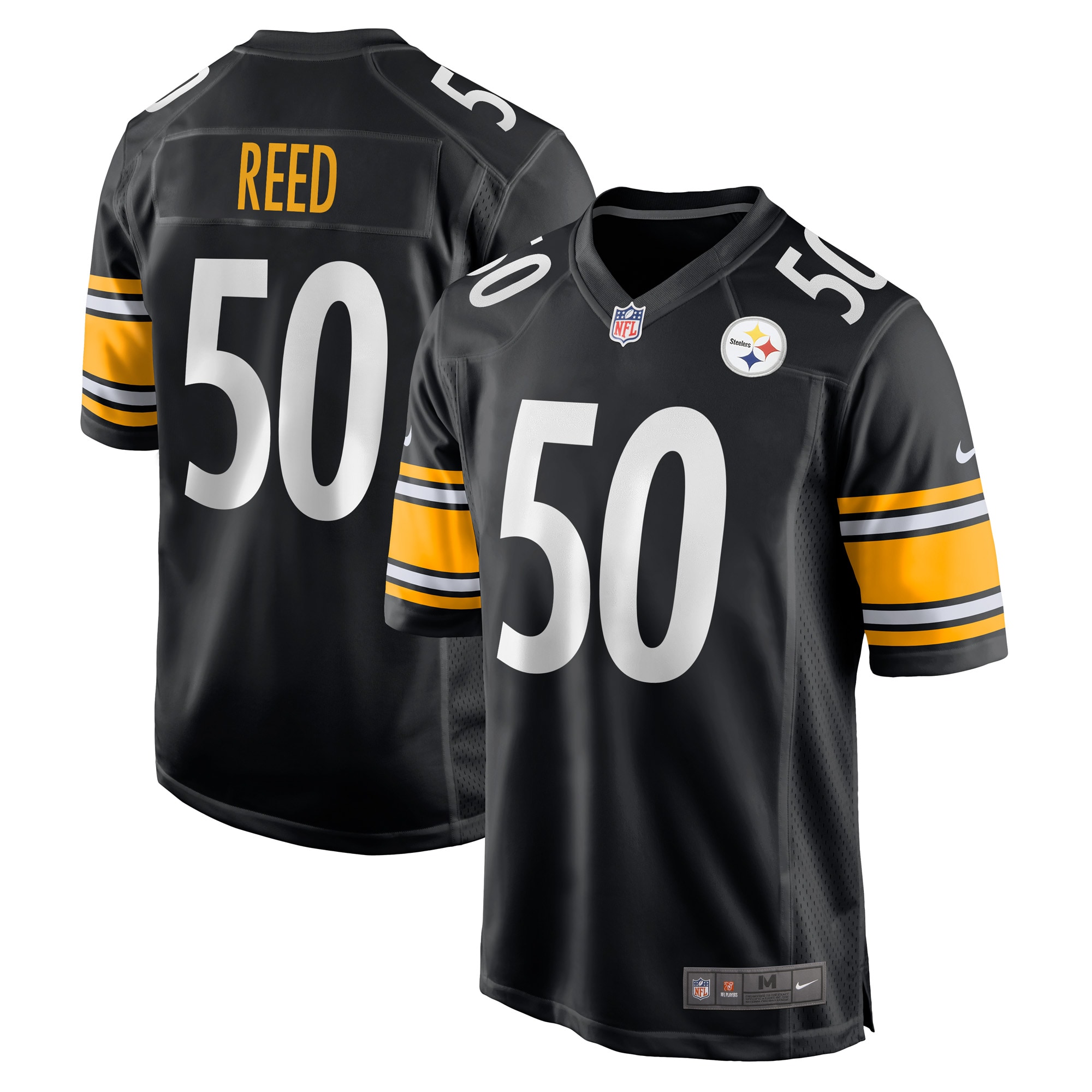 Malik Reed Pittsburgh Steelers Nike Game Player Jersey - Black - vstockx