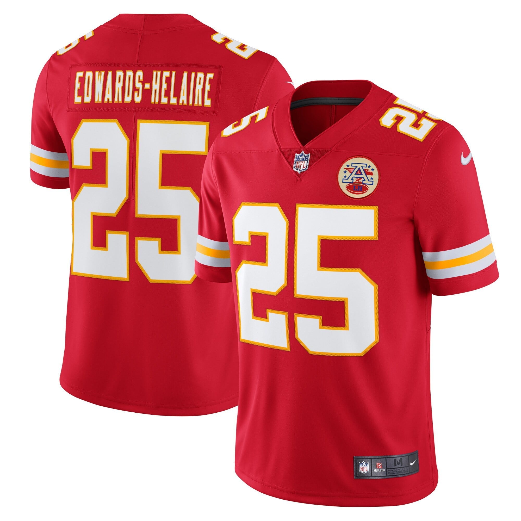 Men's Nike Clyde Edwards-Helaire Red Kansas City Chiefs Vapor Limited Jersey - vstockx