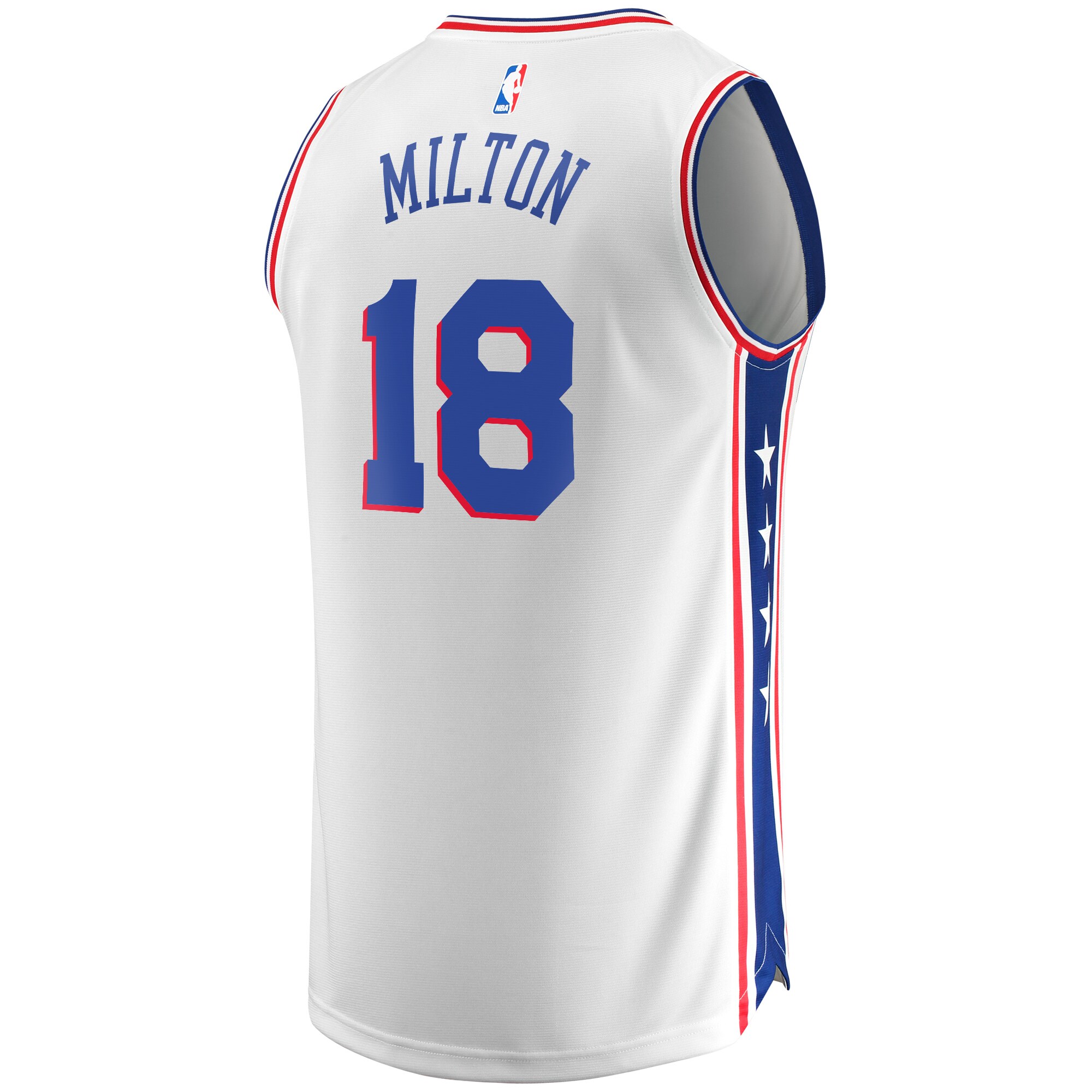 Shake Milton Philadelphia 76ers Fanatics Branded Fast Break Replica Player Team Jersey - Association Edition - White - vstockx